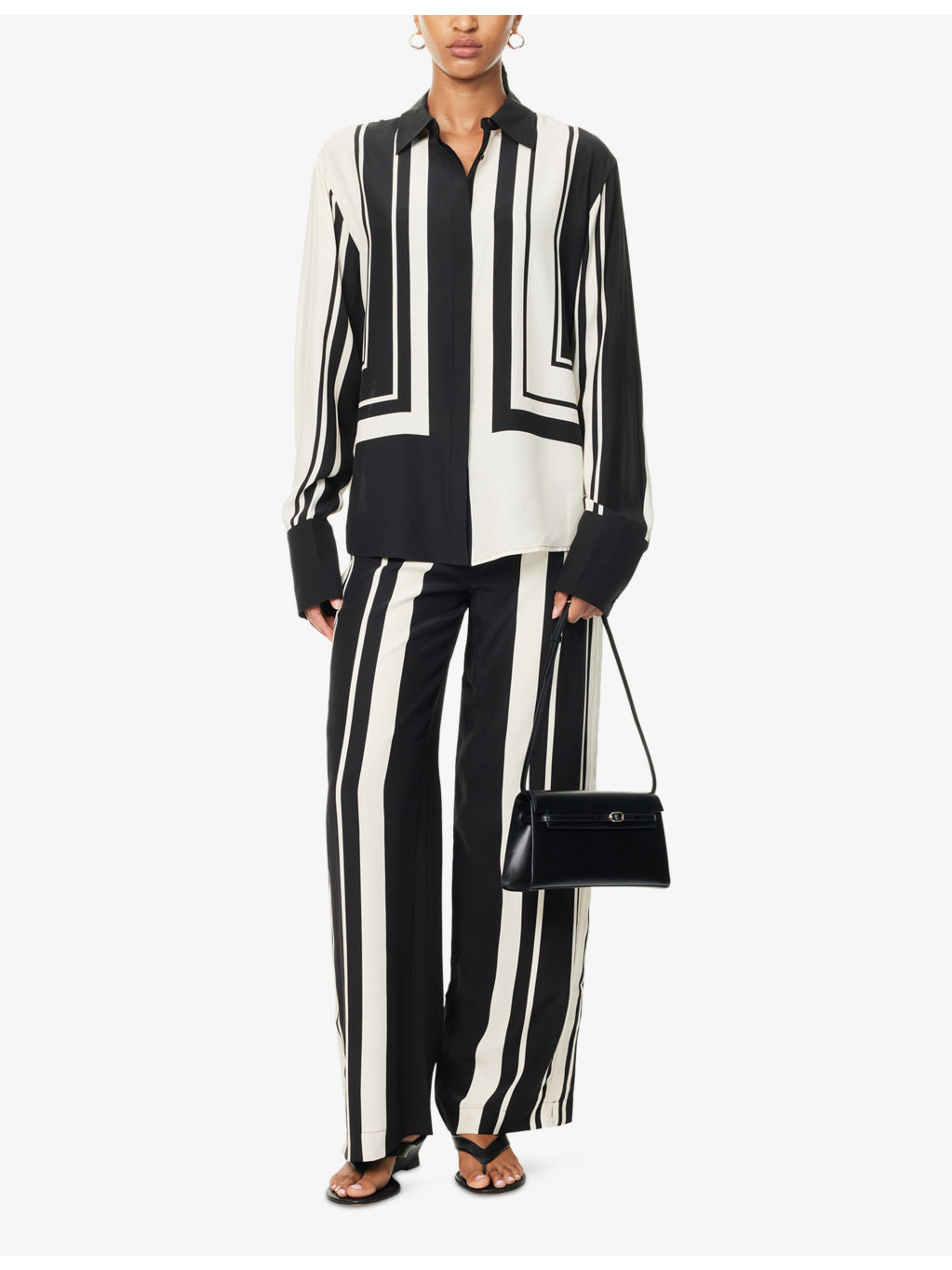 Pietra Geometric-Print Silk Shirt - 2