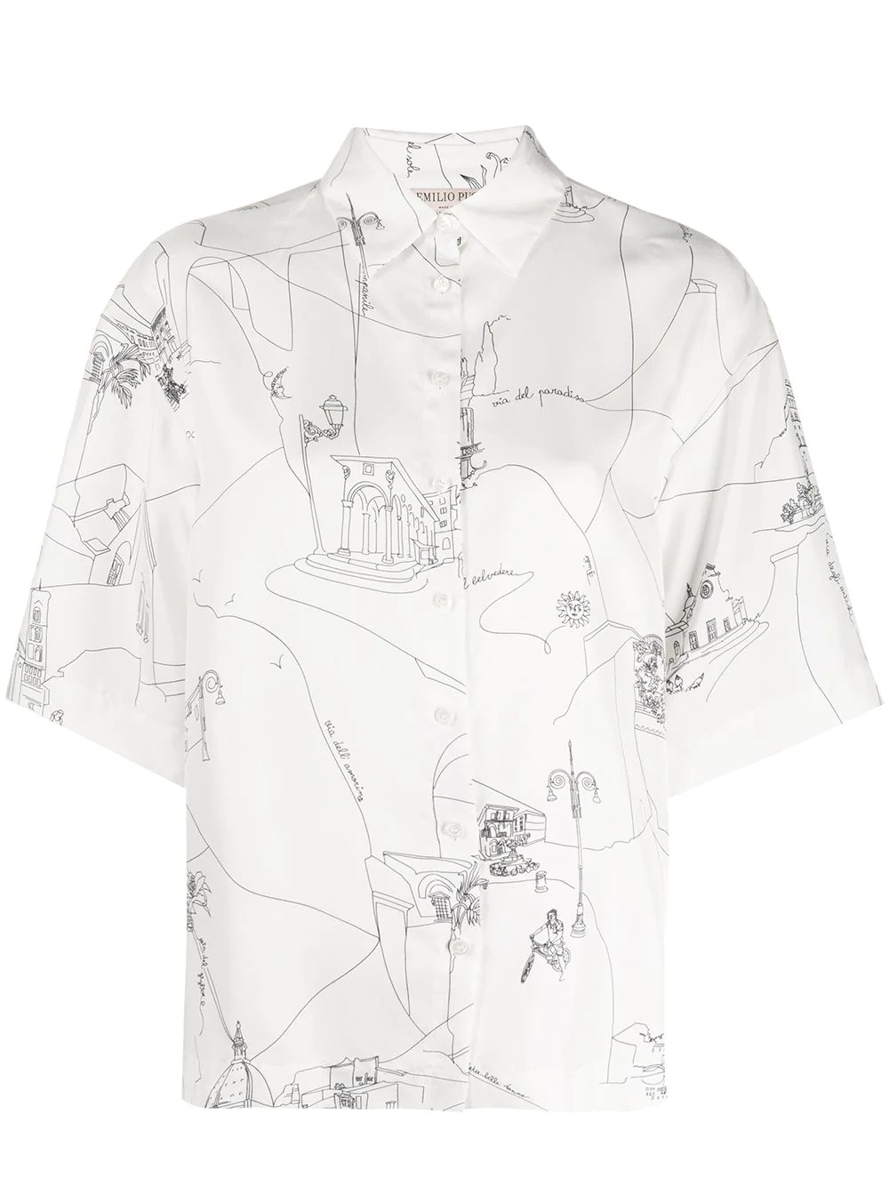 Scorci Fiorentini print shirt - 1