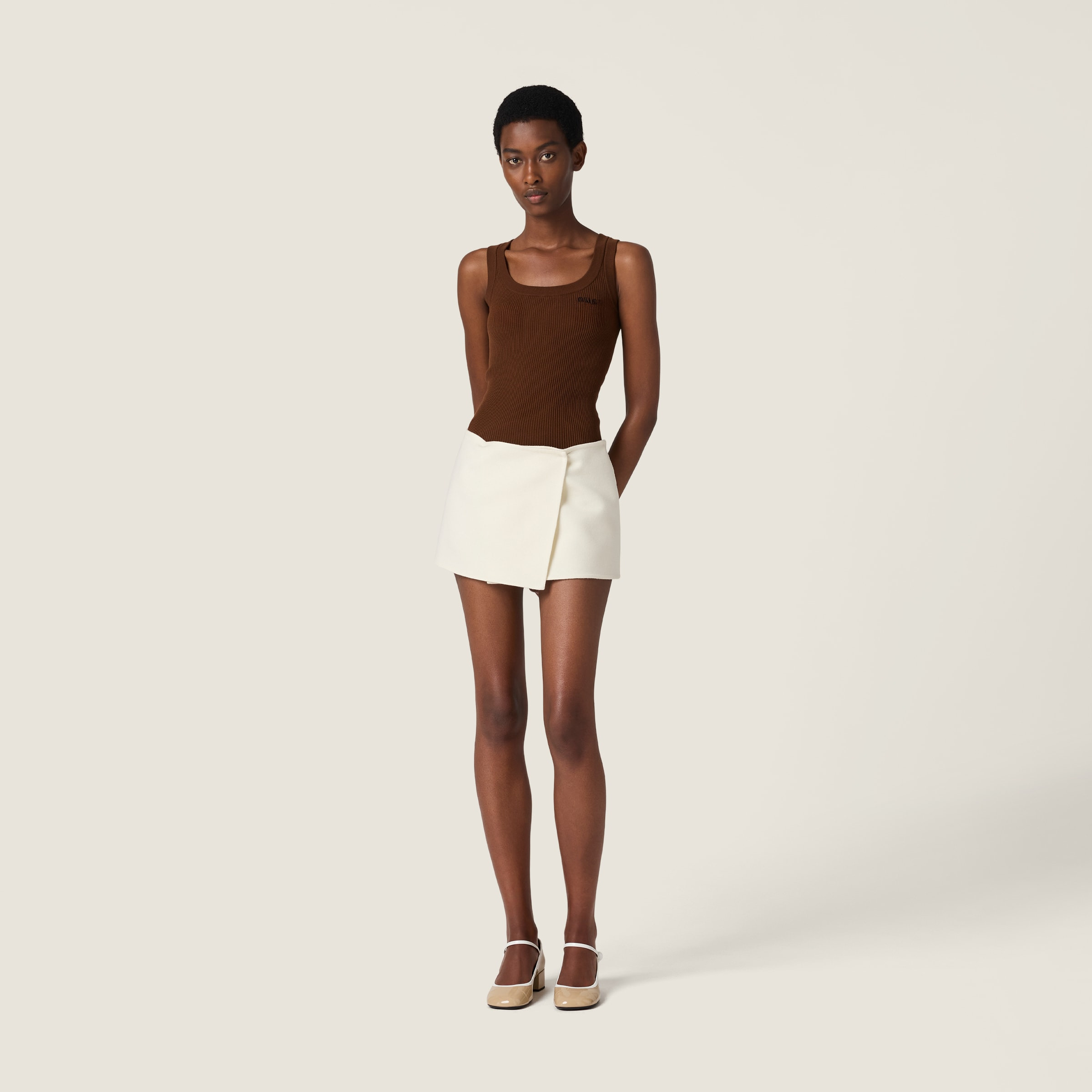 Cotton knit tank top - 2