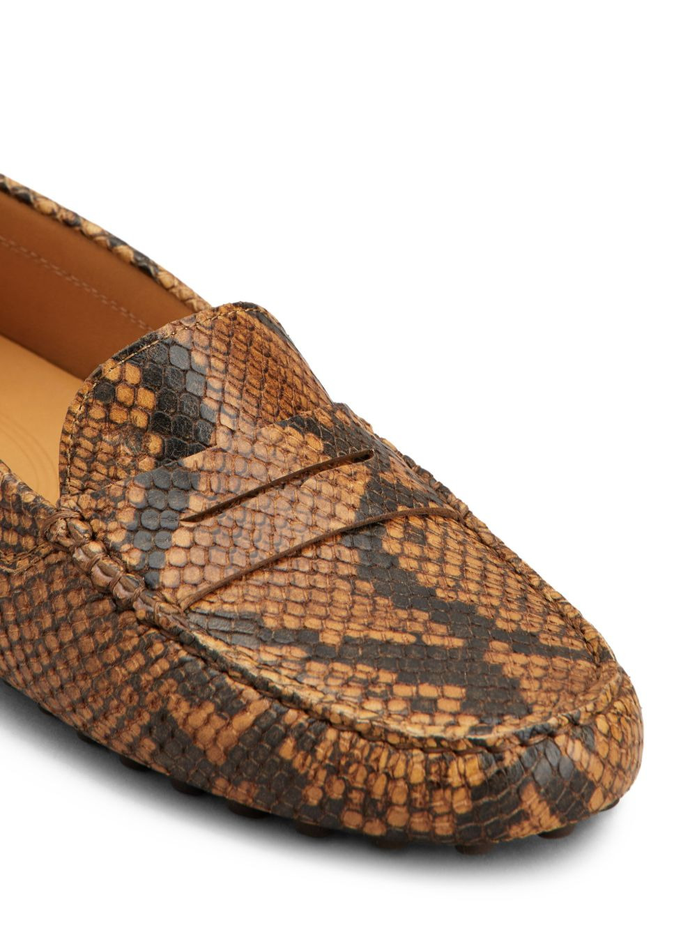 snake-print loafers - 6