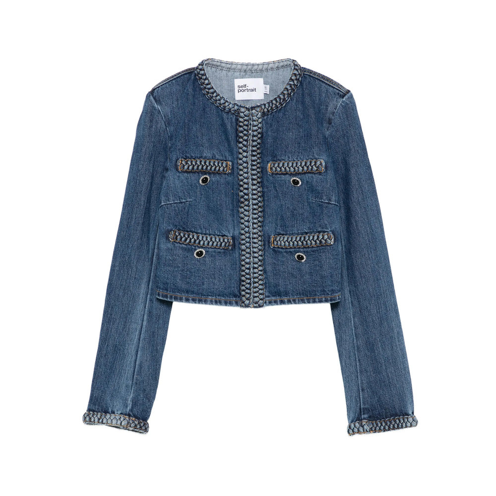 Self-Portrait Blue Jackets - Denim Jackets Women - 1