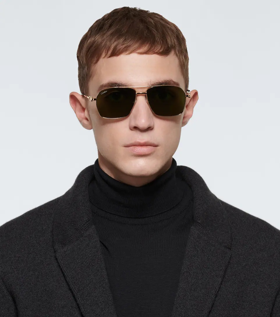 Double-bar metal frame sunglasses - 4