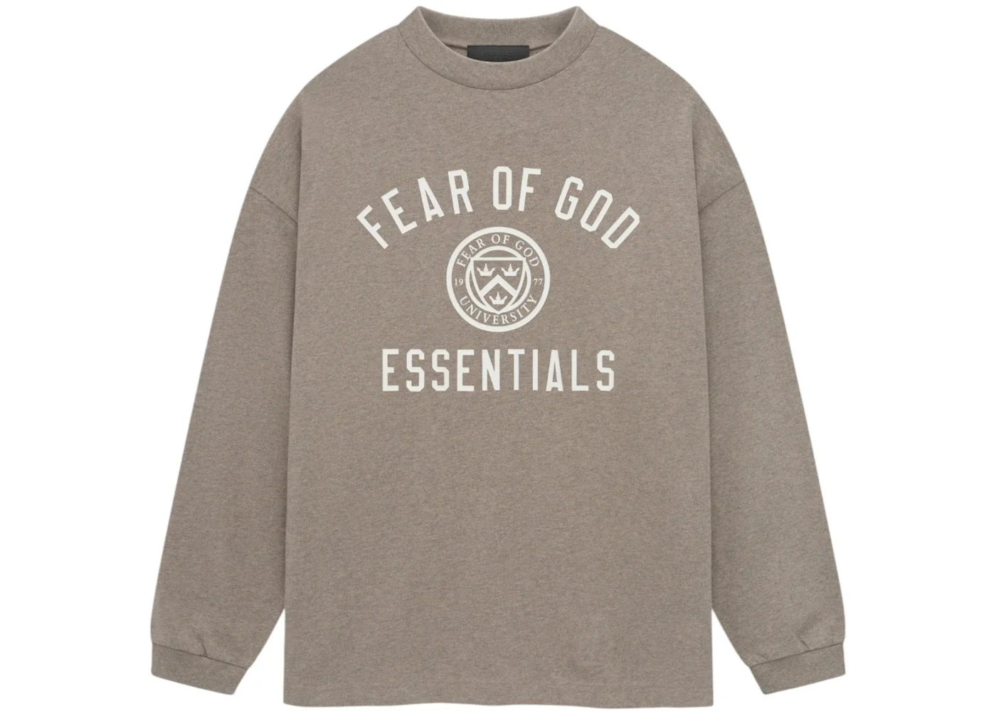 Fear of God Essentials Jersey Long Sleeve Tee Heather Gray - 1