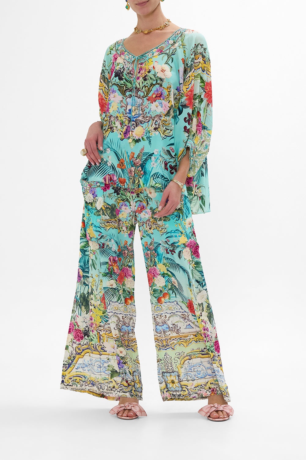 WIDE LEG TROUSER WITH FRONT POCKETS - 7