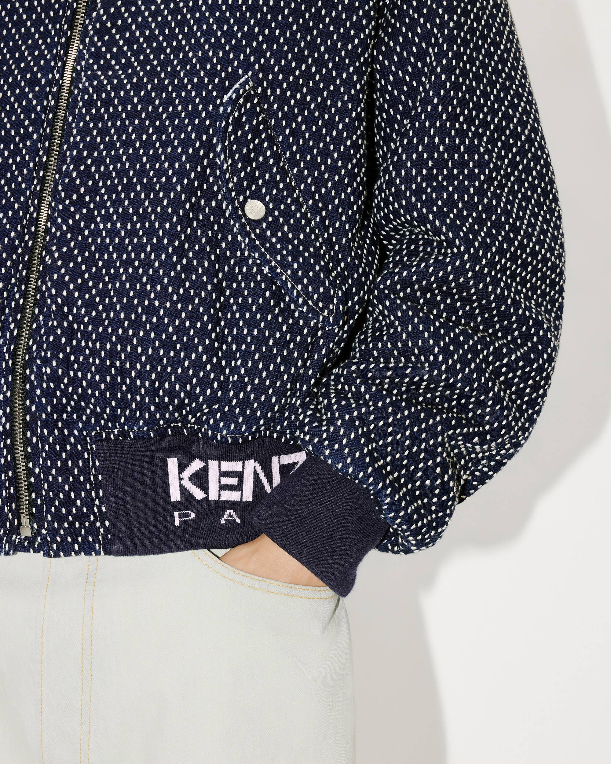 'KENZO Sashiko Stitch' denim bomber jacket - 7