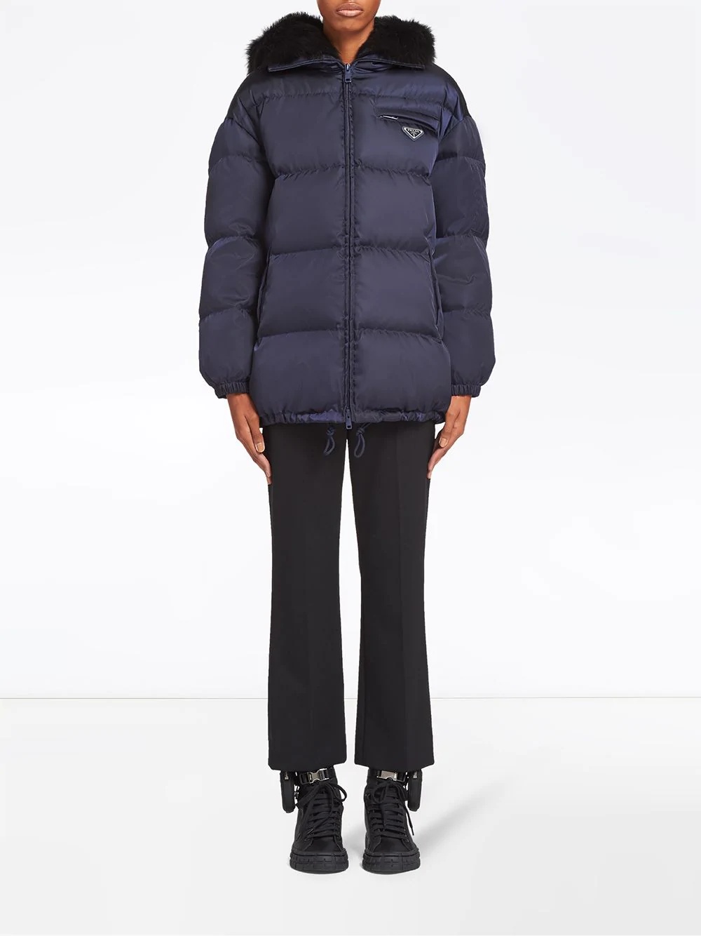 gabardine puffer jacket - 2