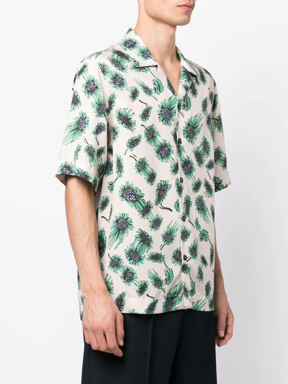 floral-print lyocell shirt - 3