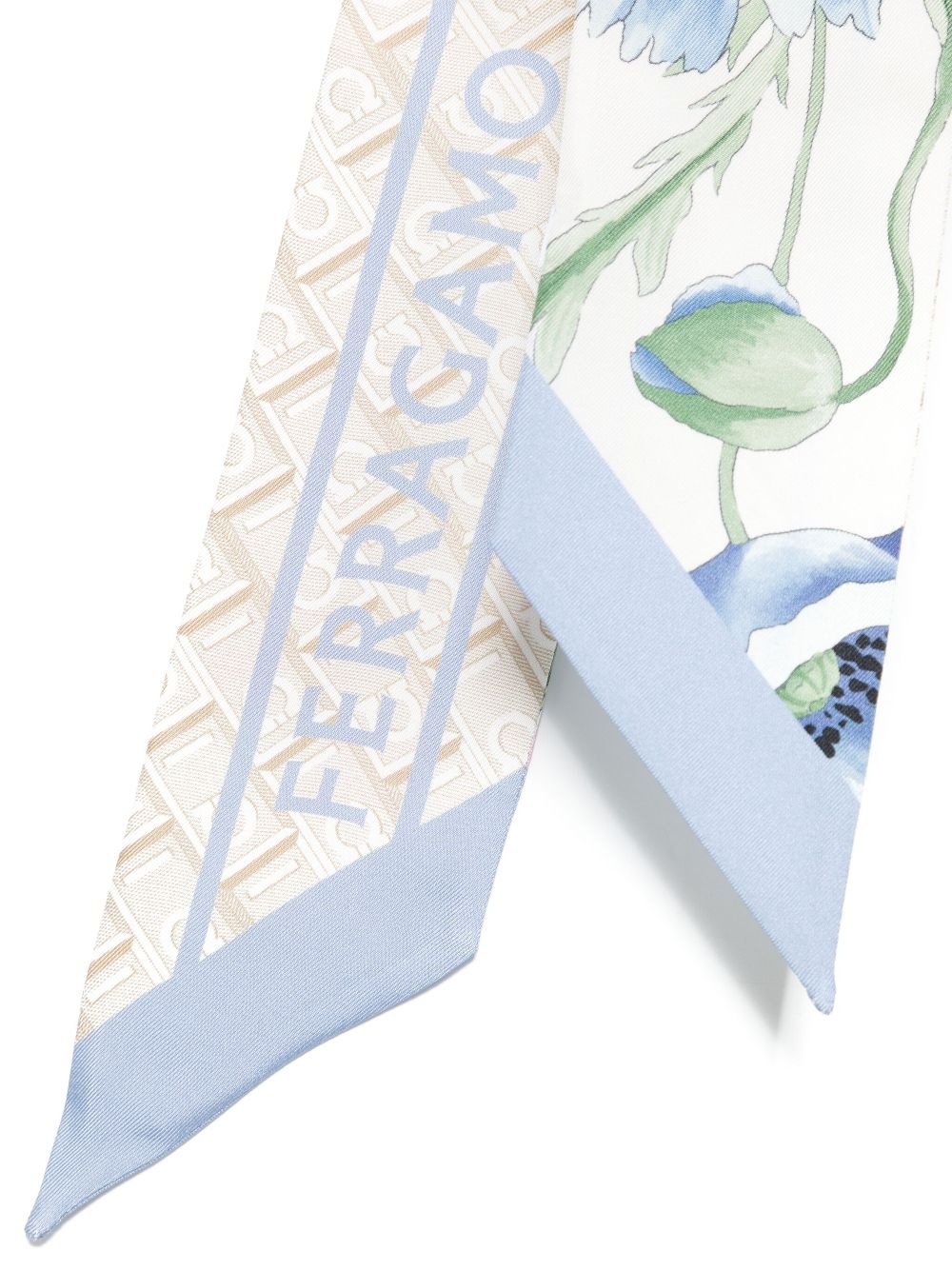 bouquet-print scarf - 2