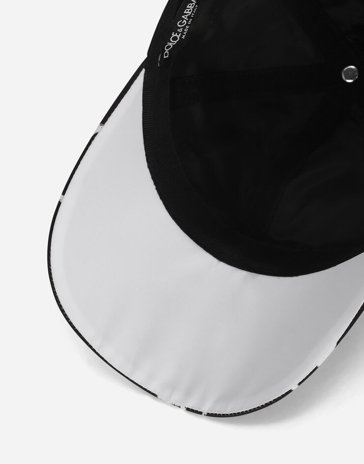 Satin baseball cap with DG heart print - 3