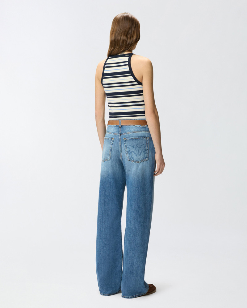 RIBBED VEST TOP WITH PINKO LOGO 5