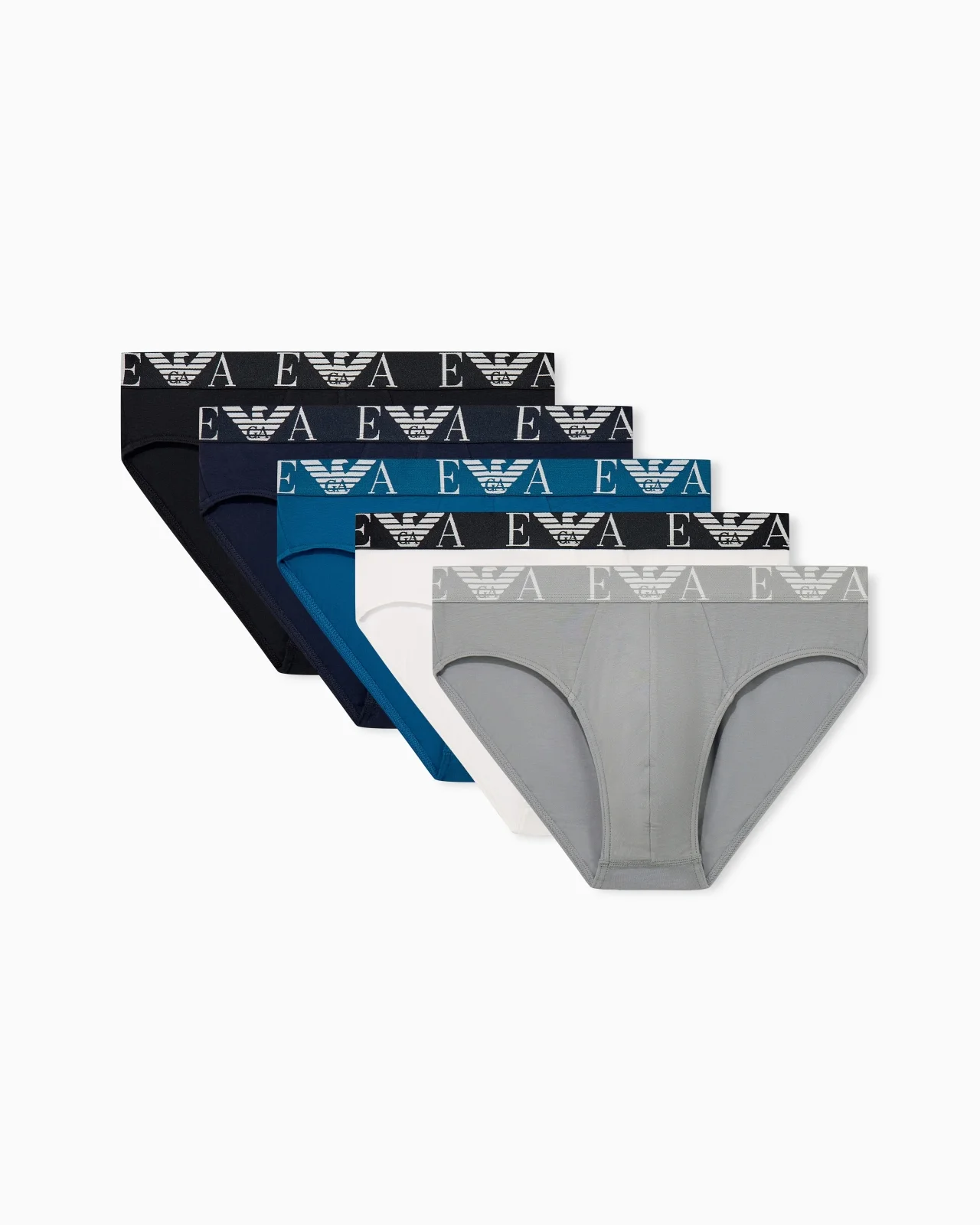 5-PACK OF STRETCH COTTON BRIEFS WITH ELASTIC LOGO WAISTBAND - 1