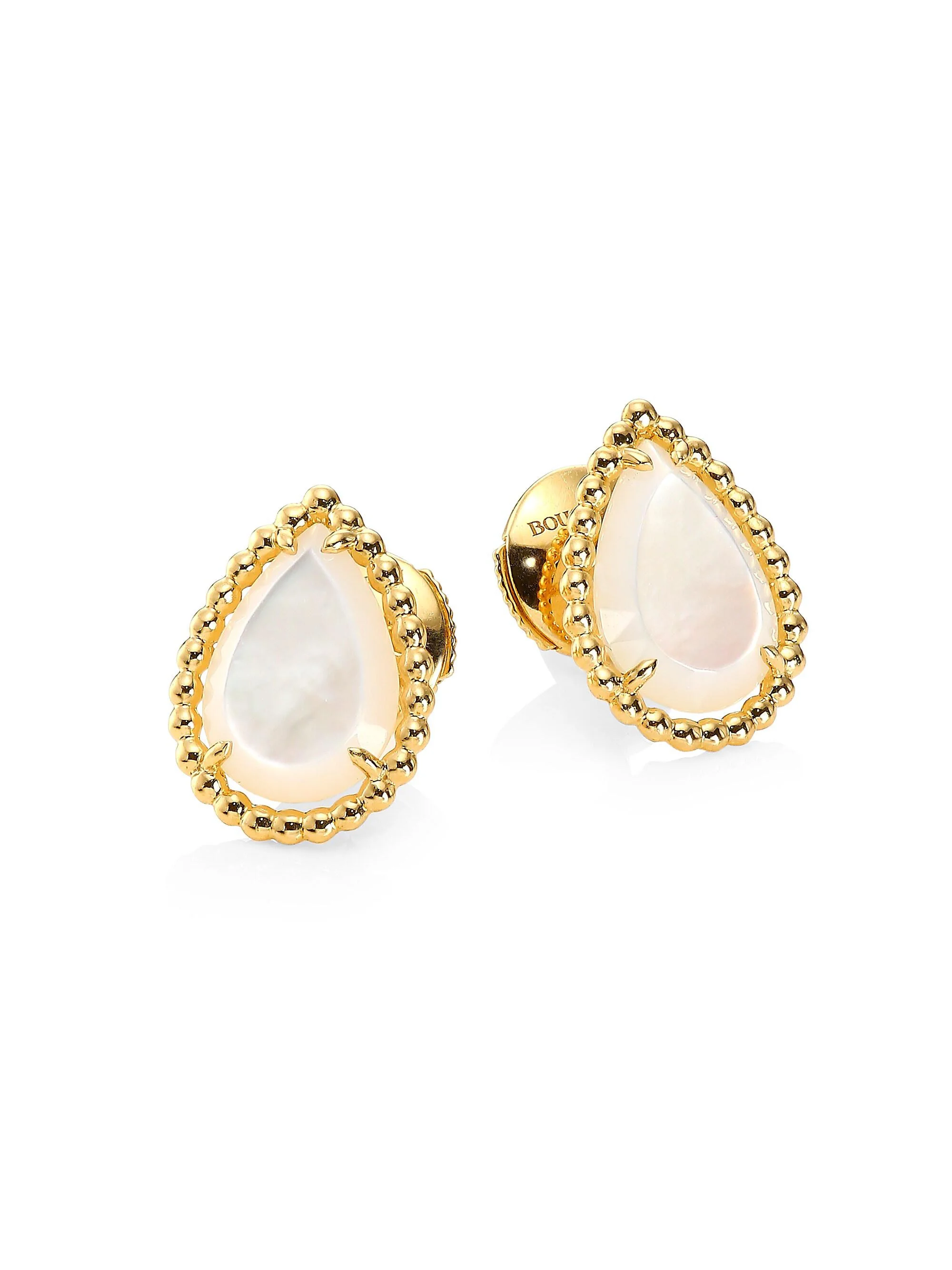 Women's Serpent Bohème 18K Yellow Gold & Mother-Of-Pearl Stud Earrings - Gold - 1