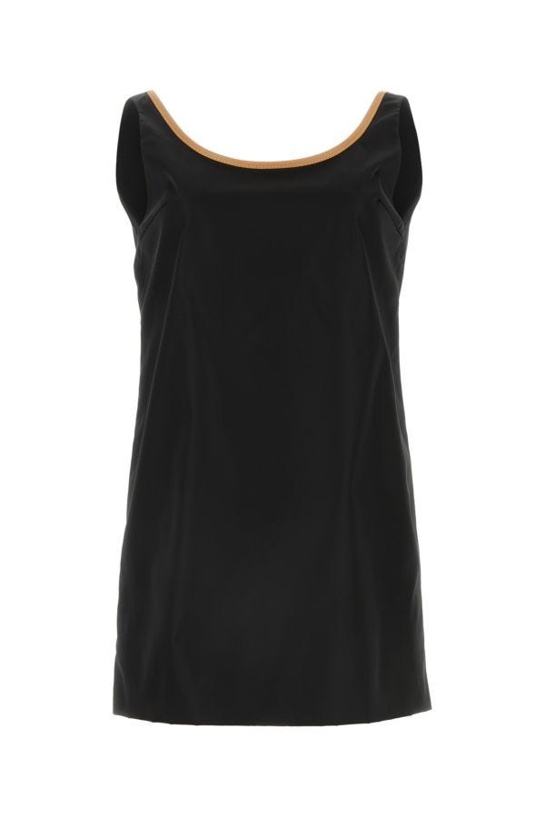 Prada Woman Black Re-Nylon Mini Dress - 1