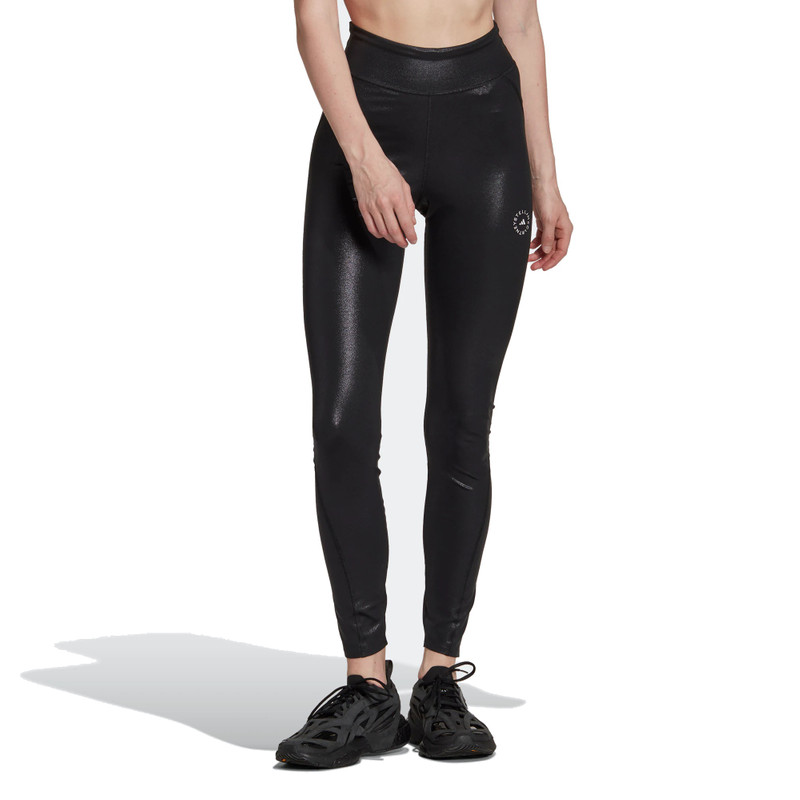 adidas (WMNS) adidas by Stella McCartney Shiny Training Leggings 'Black' HI1937 outlook