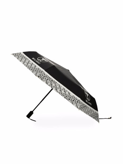 Moschino logo-print umbrella outlook