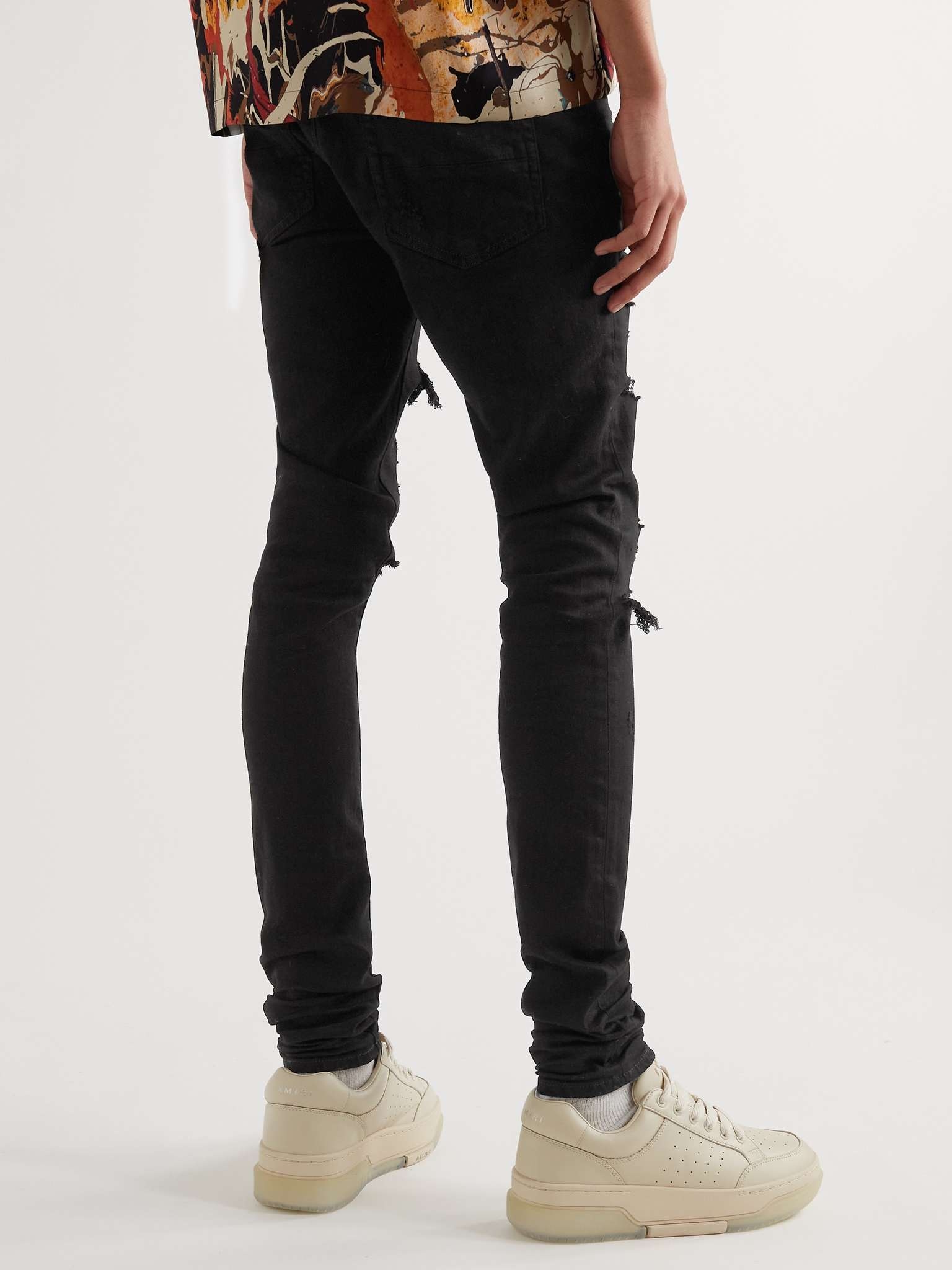 Thrasher Plus Skinny-Fit Distressed Stretch-Denim Jeans - 4