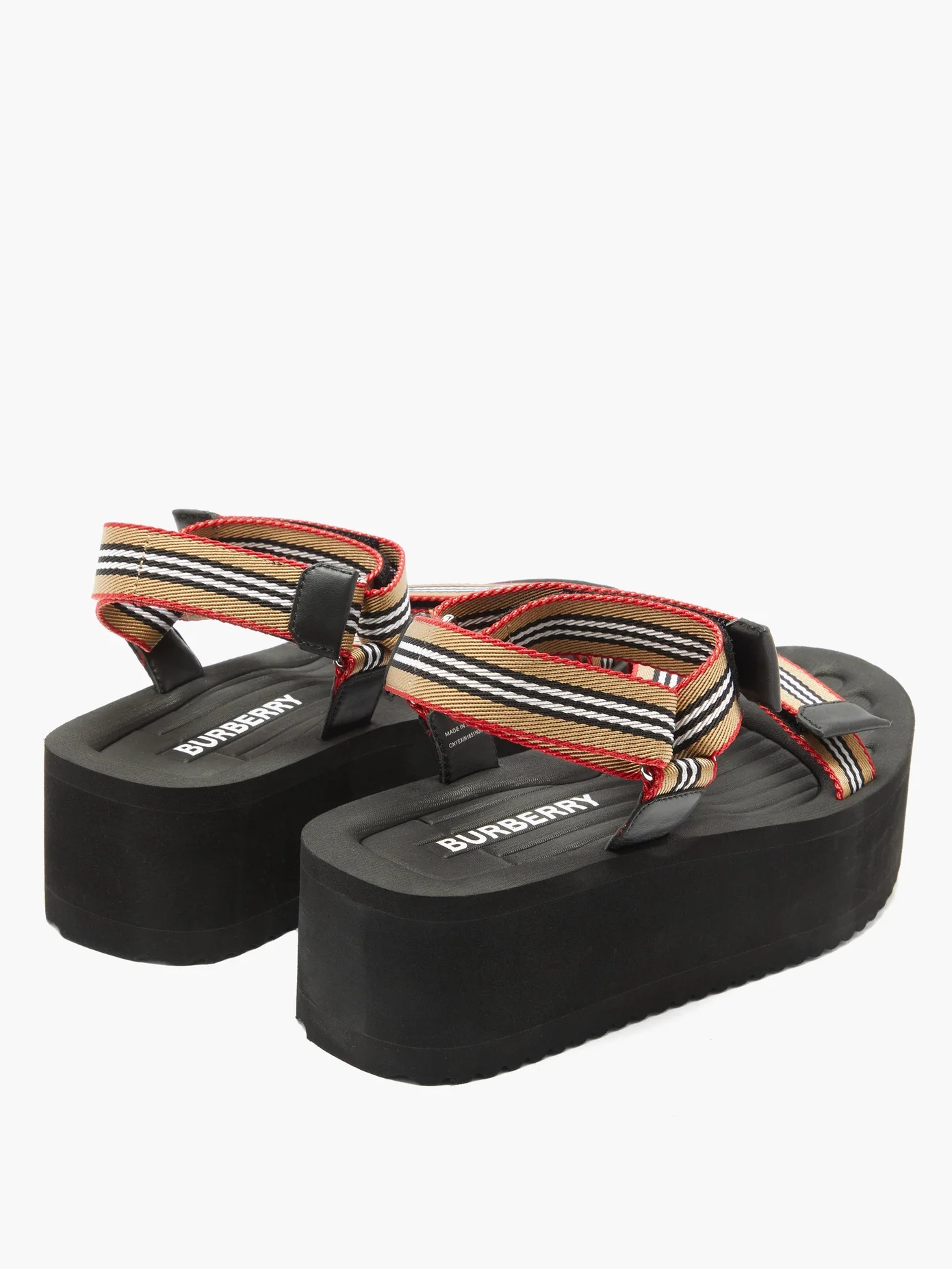 Patterson Icon-stripe flatform sandals - 4