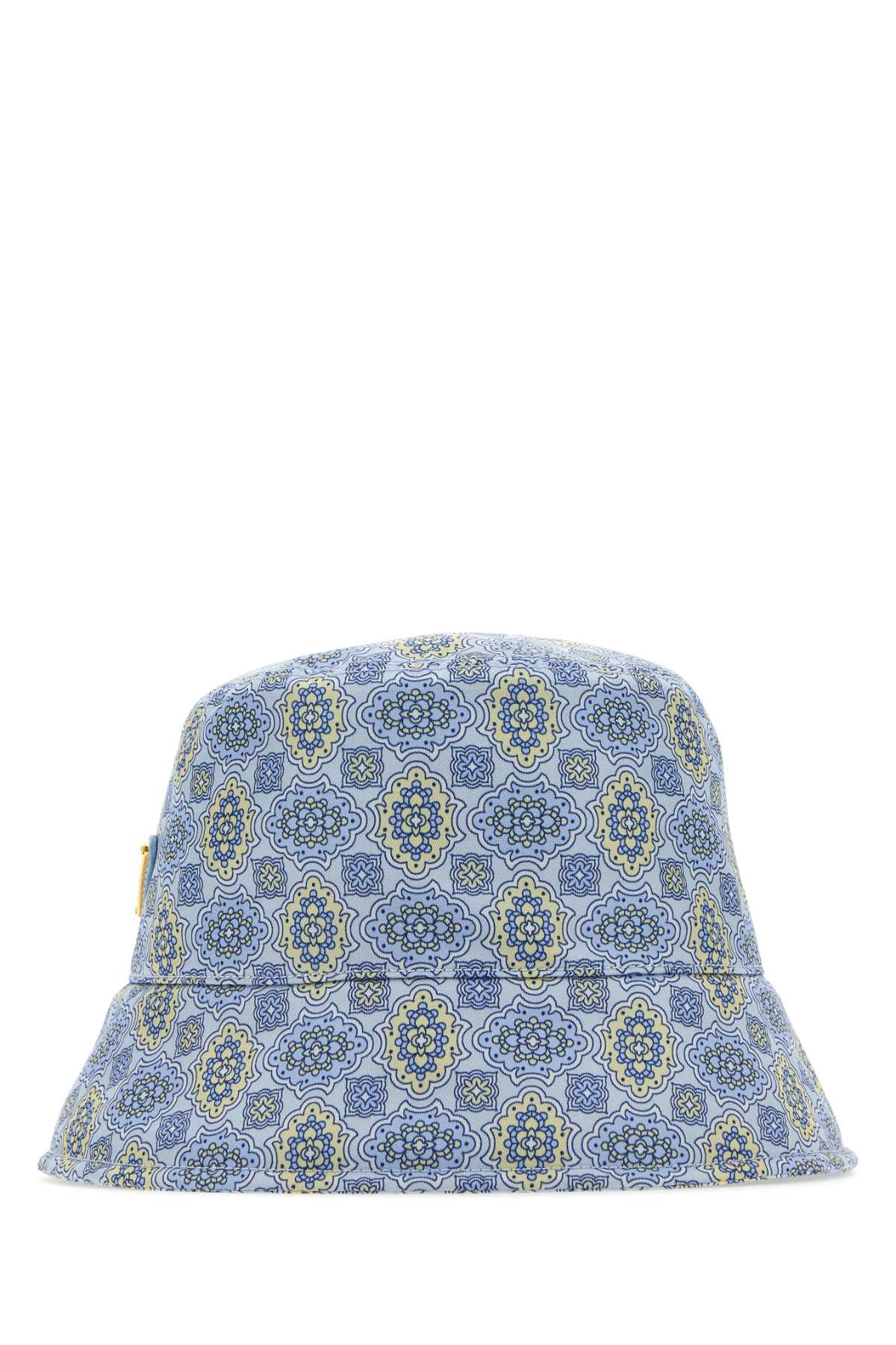 Prada Women Printed Re-Nylon Bucket Hat - 1