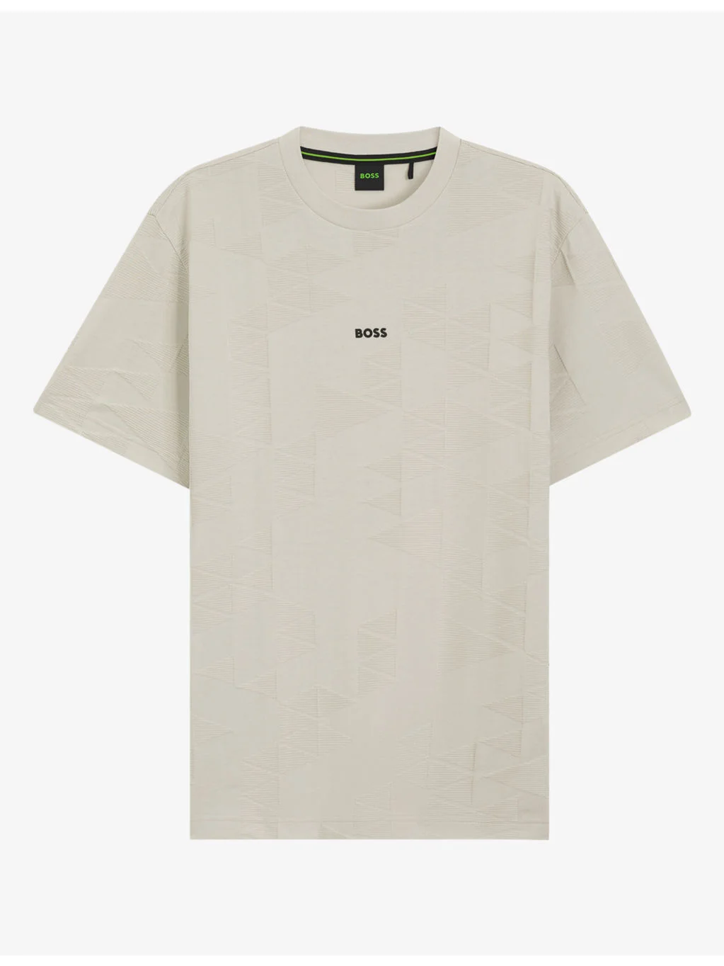 3D-Jacquard Pattern Logo Cotton-Jersey T-Shirt - 1