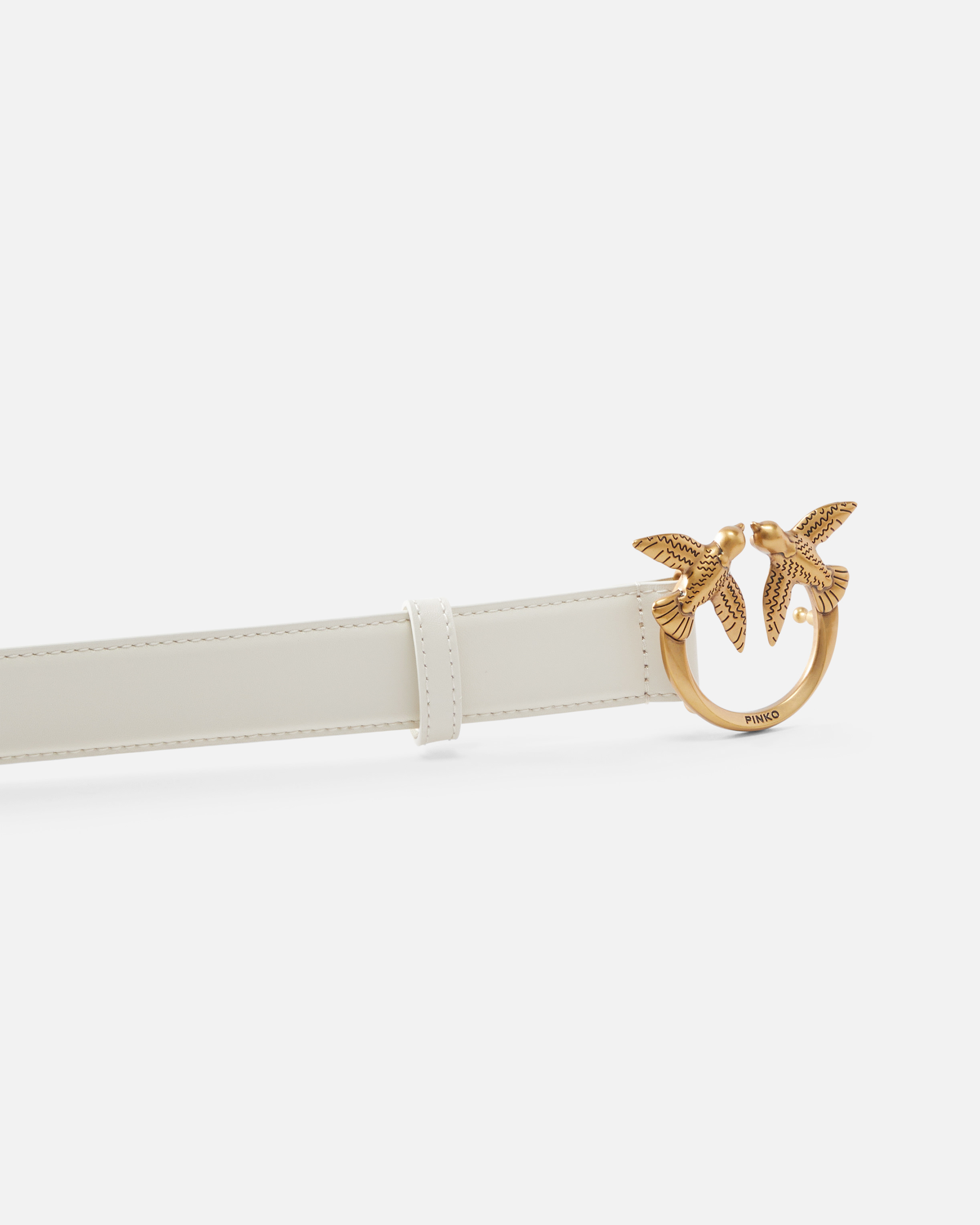 LOVE BIRDS LEATHER BELT 3CM - 5
