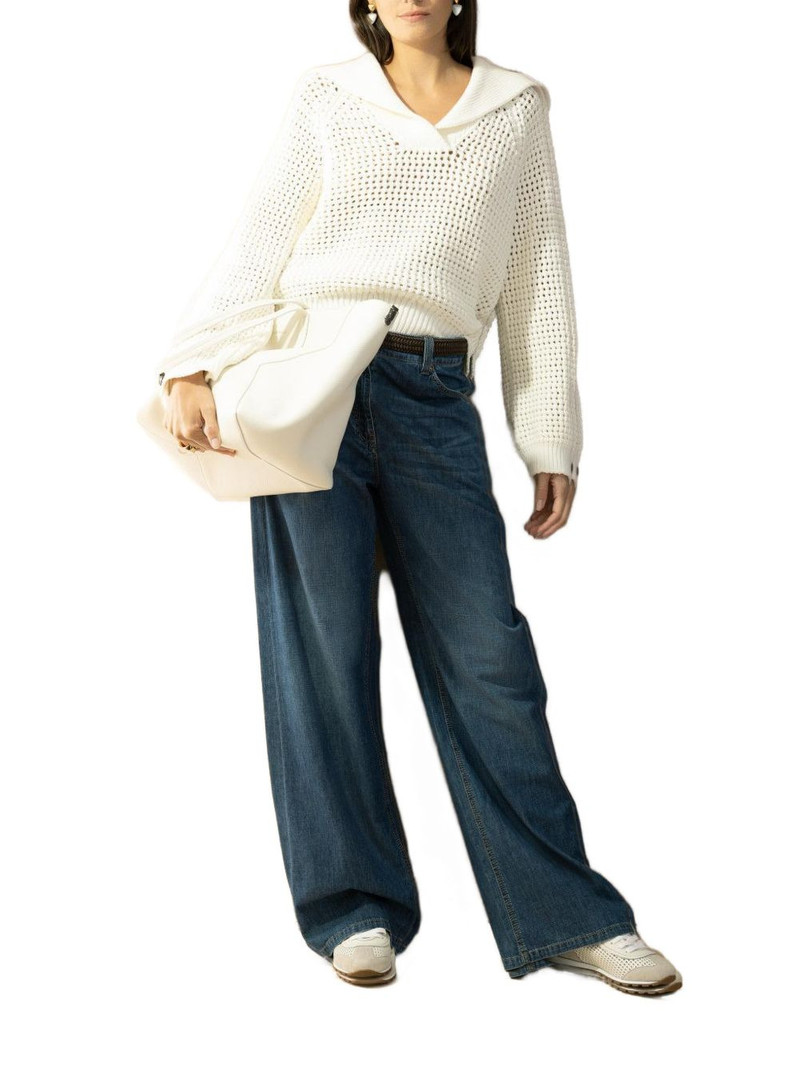 Brunello Cucinelli sailor-collar sweater outlook