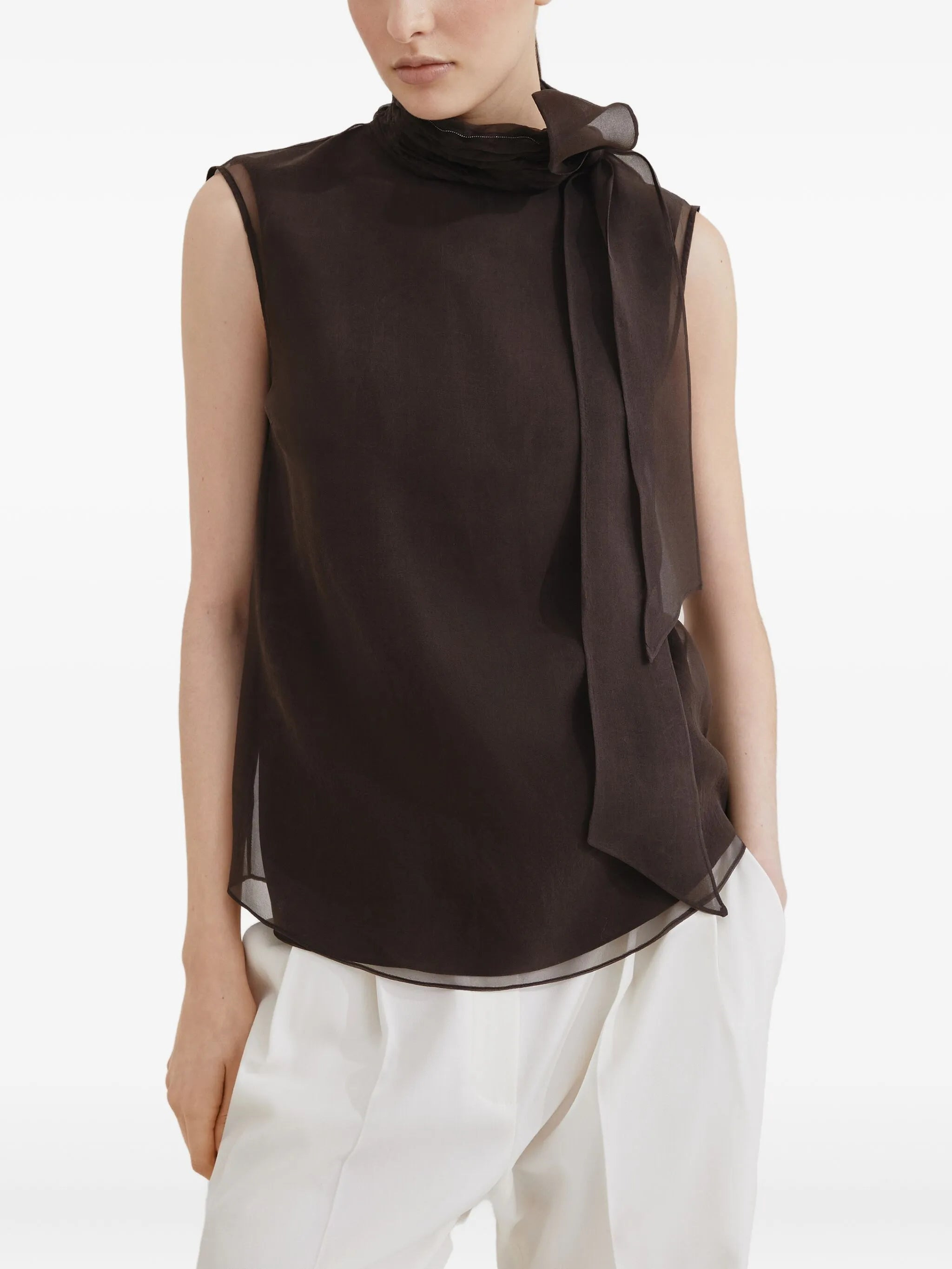 Brunello Cucinelli Pussybow Blouse - 2