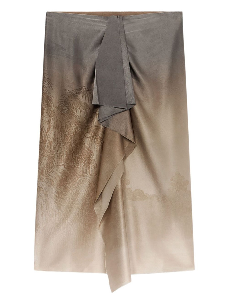 Adastrgum draped silk-blend skirt 3