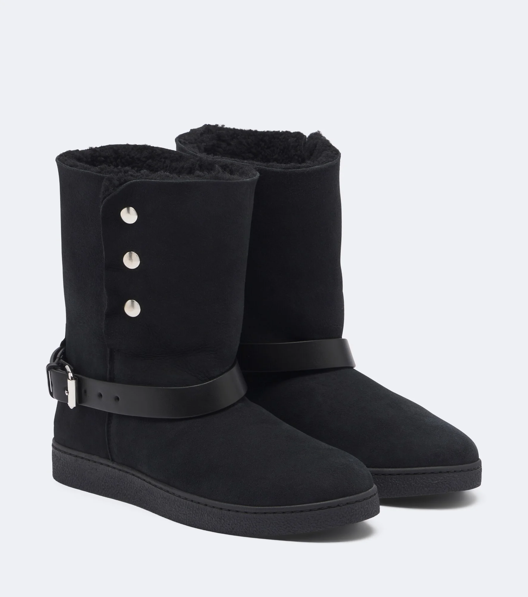Nolyz shearling-lined suede ankle boots - 1