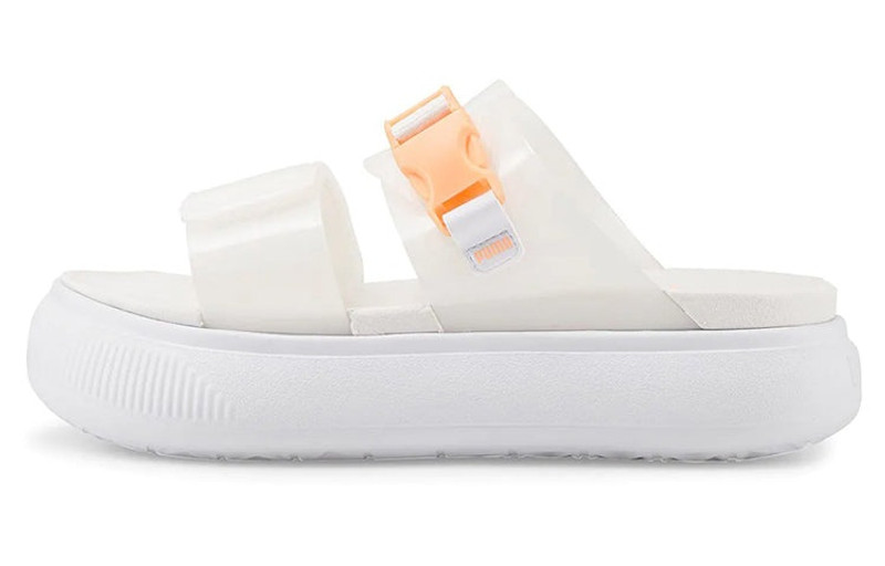 PUMA (WMNS) PUMA Suede Mayu Pop Sandal 'White Fizzy Melon' 384433-02 outlook