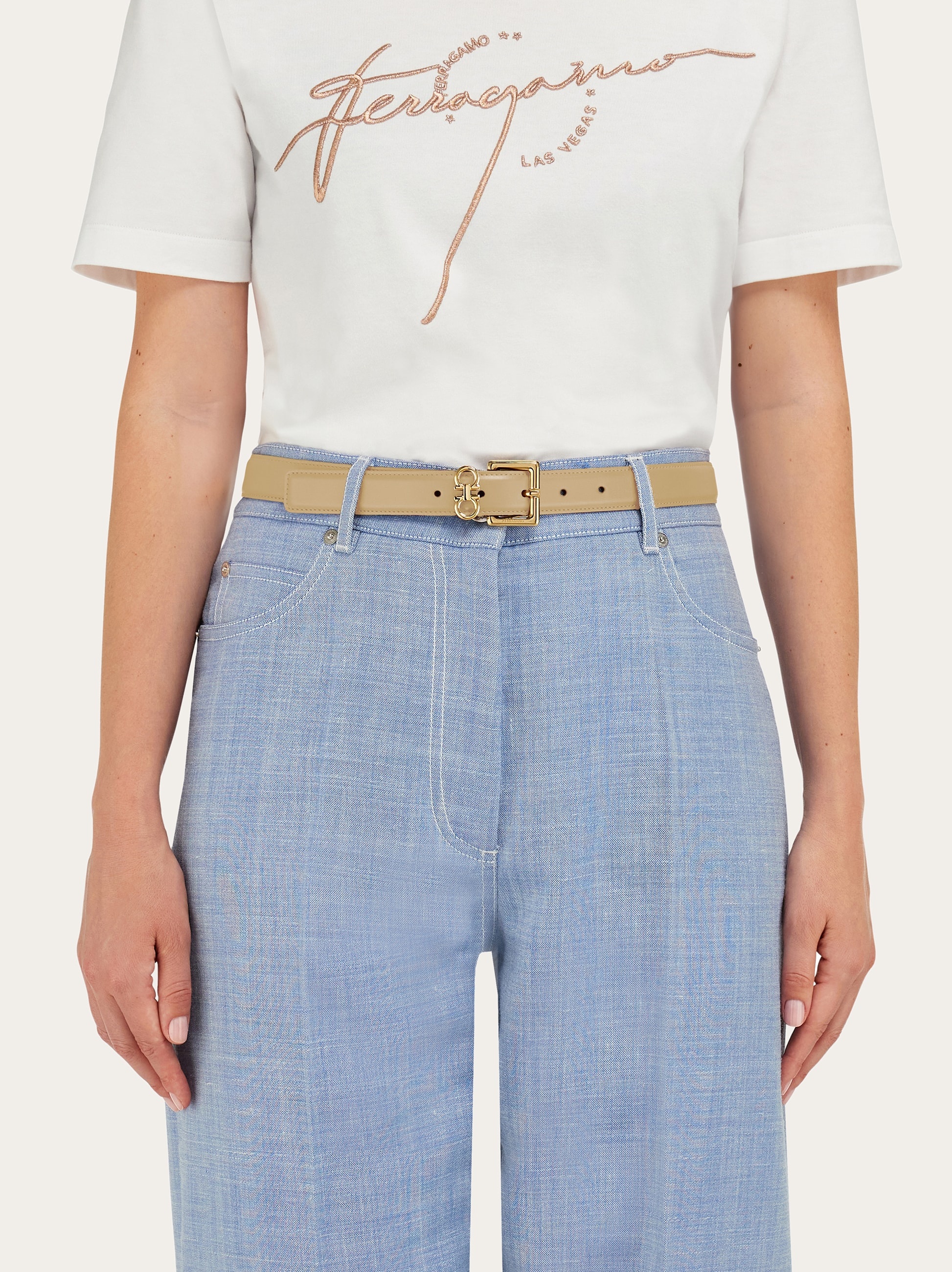 Double Gancini fixed belt - 4