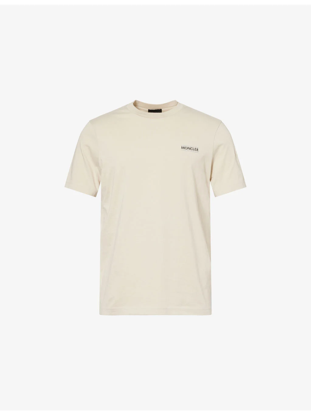 Split-Logo Badge Cotton T-shirt - 1