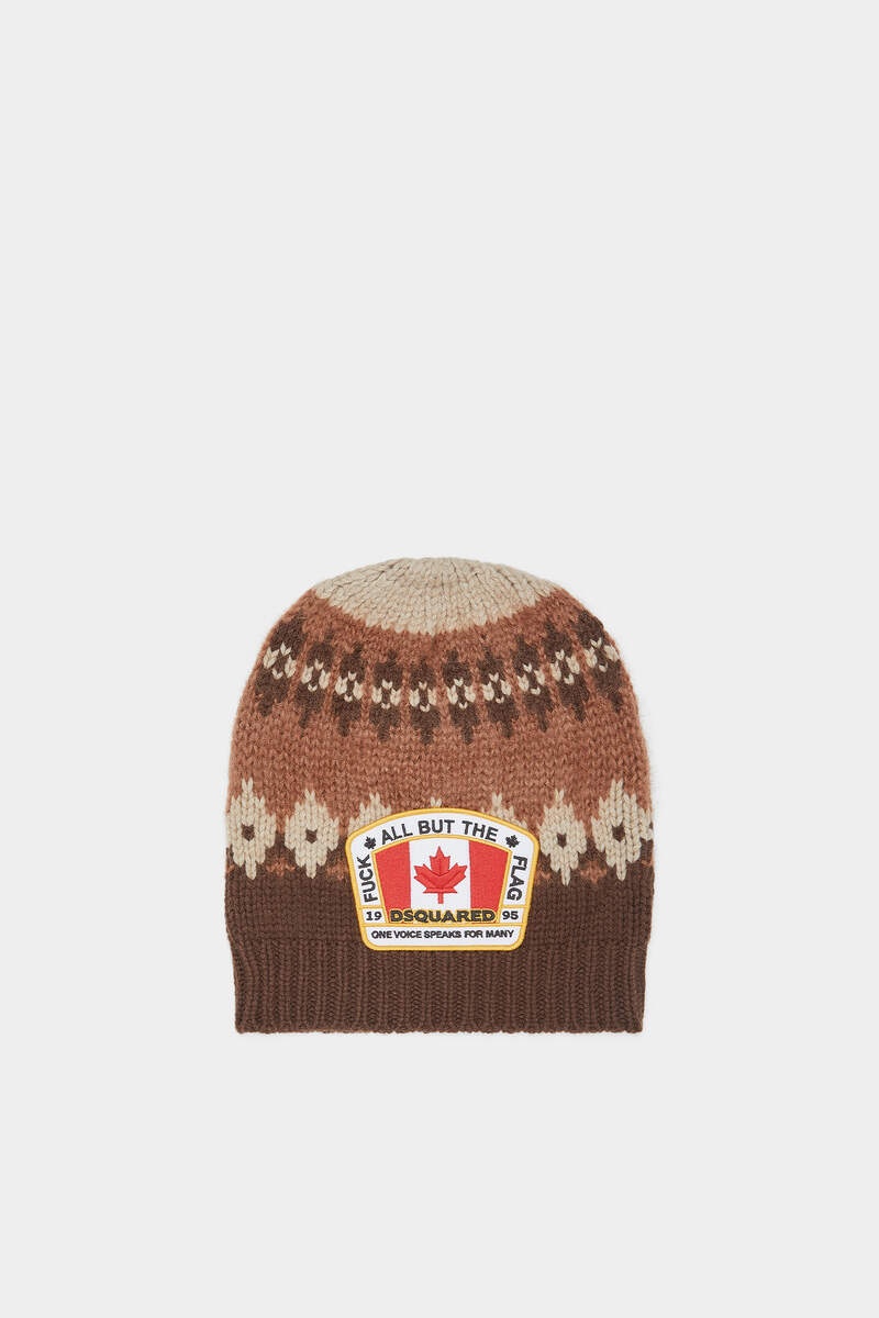 CANADIAN FLAG KNIT BEANIE - 1
