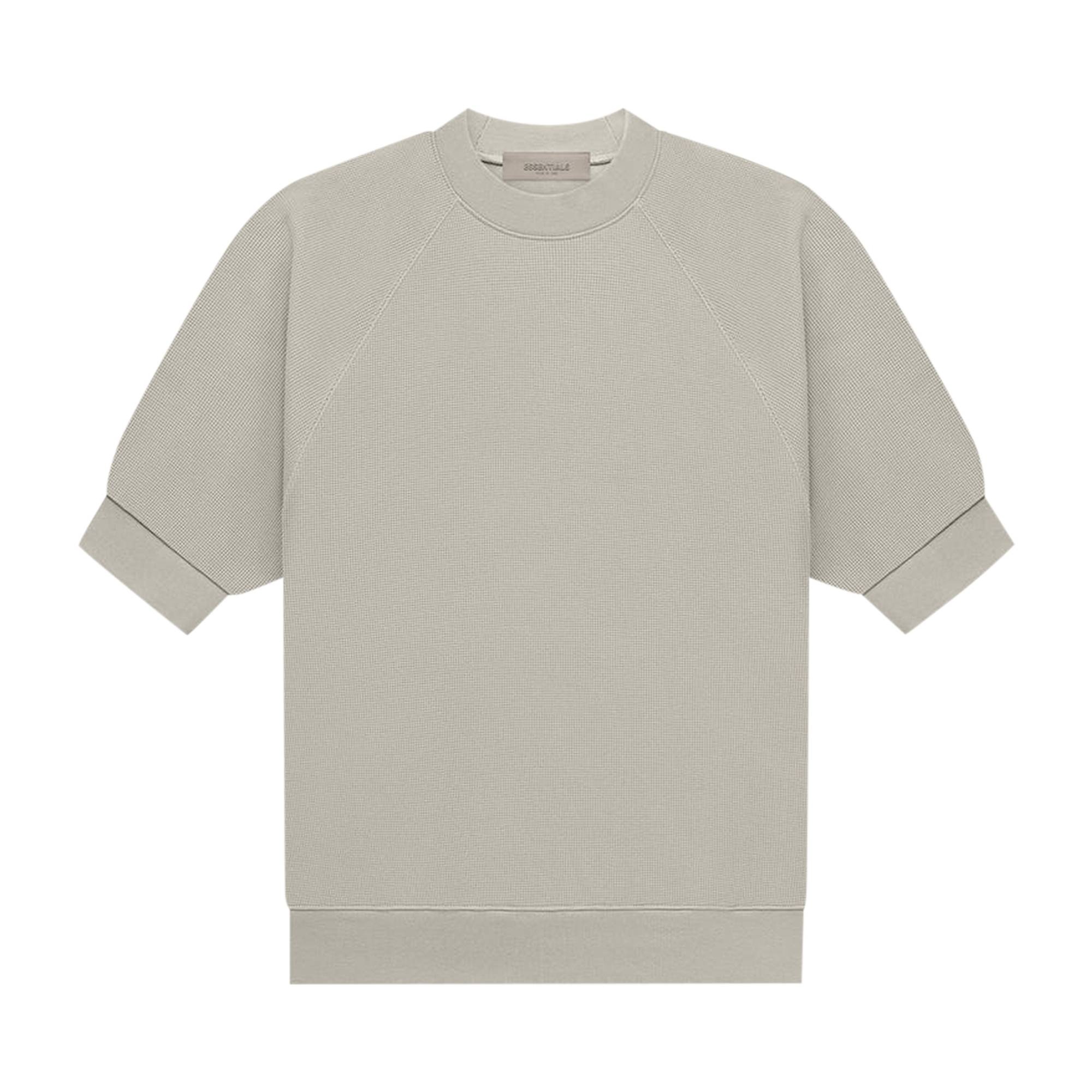 Fear of God Essentials Short-Sleeve Waffle Sweatshirt 'Seal' - 1