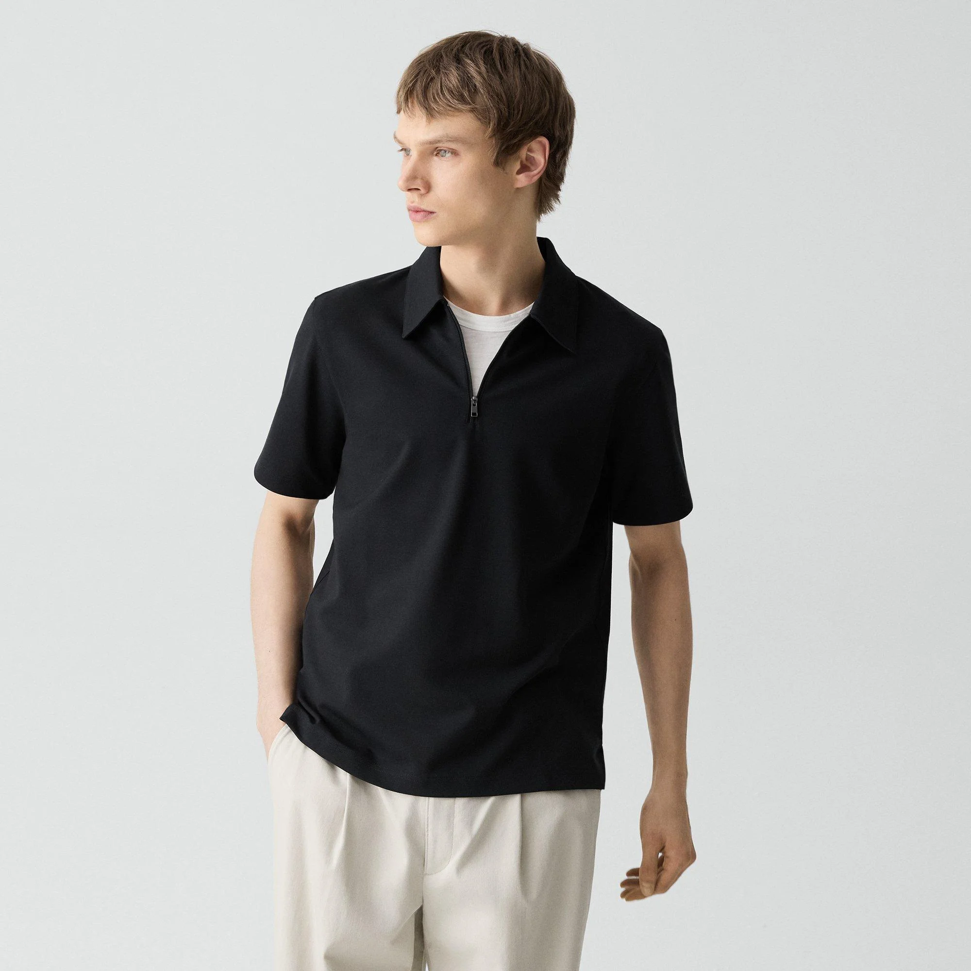 Ryder Quarter-Zip Polo in Relay Jersey - 1
