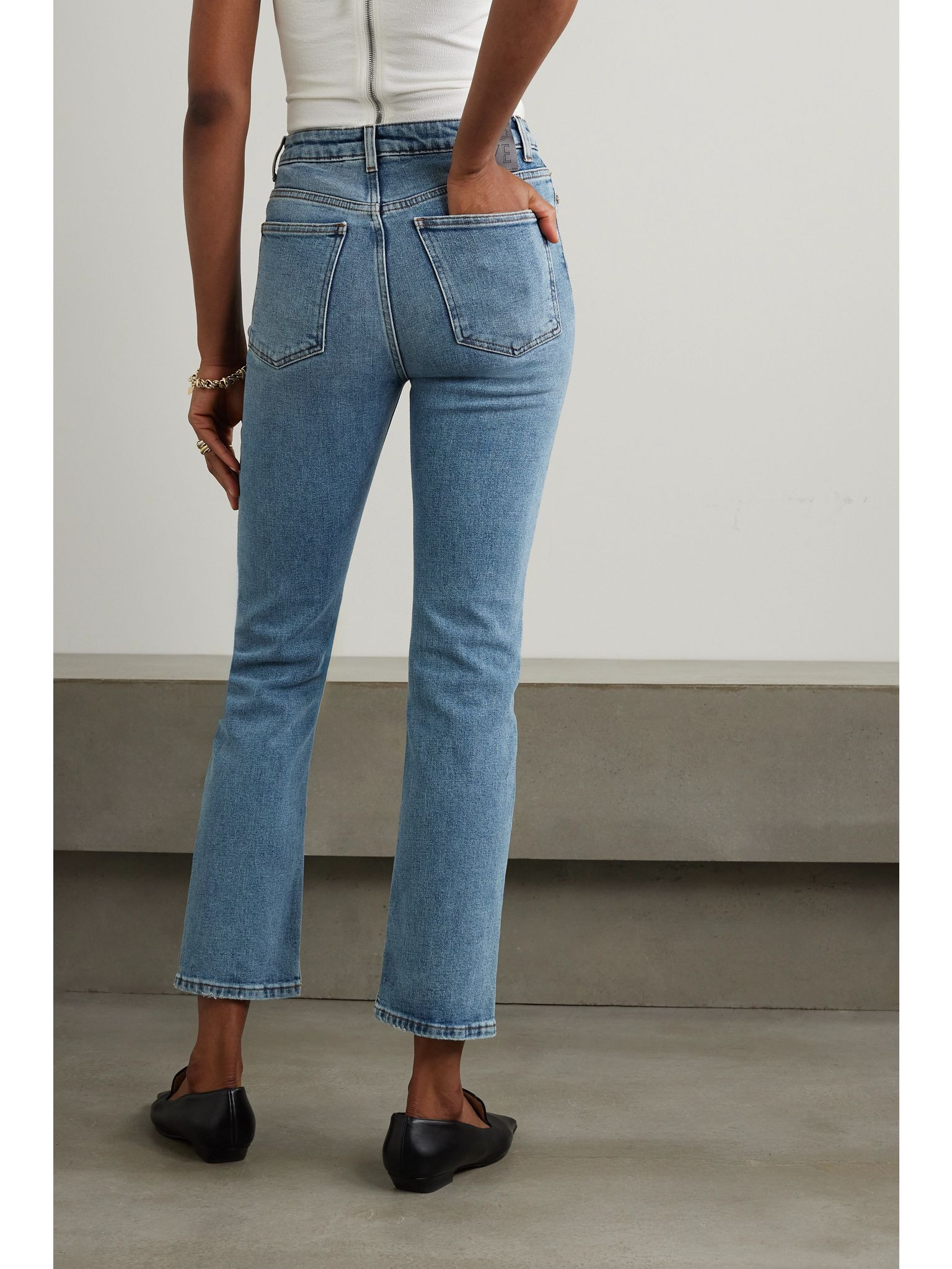 Marlo high-rise straight-leg jeans Blue - 4