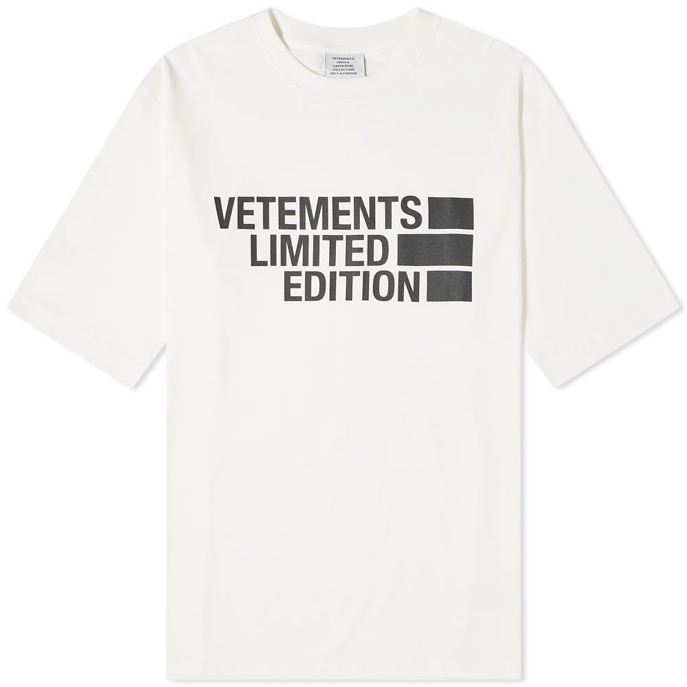 VETEMENTS Oversized Logo Limited Edition Tee - 1