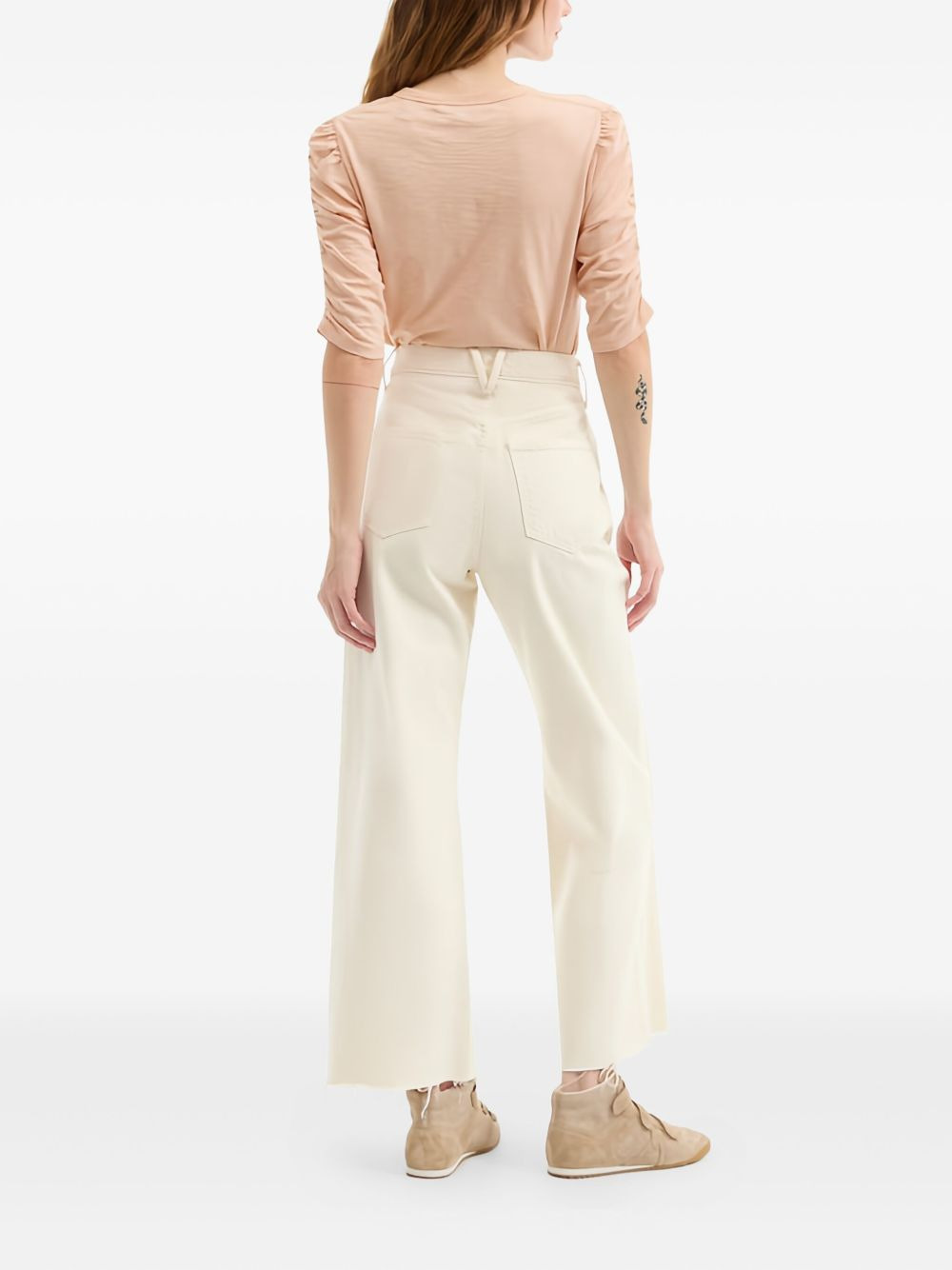 ruched-sleeve T-shirt - 3