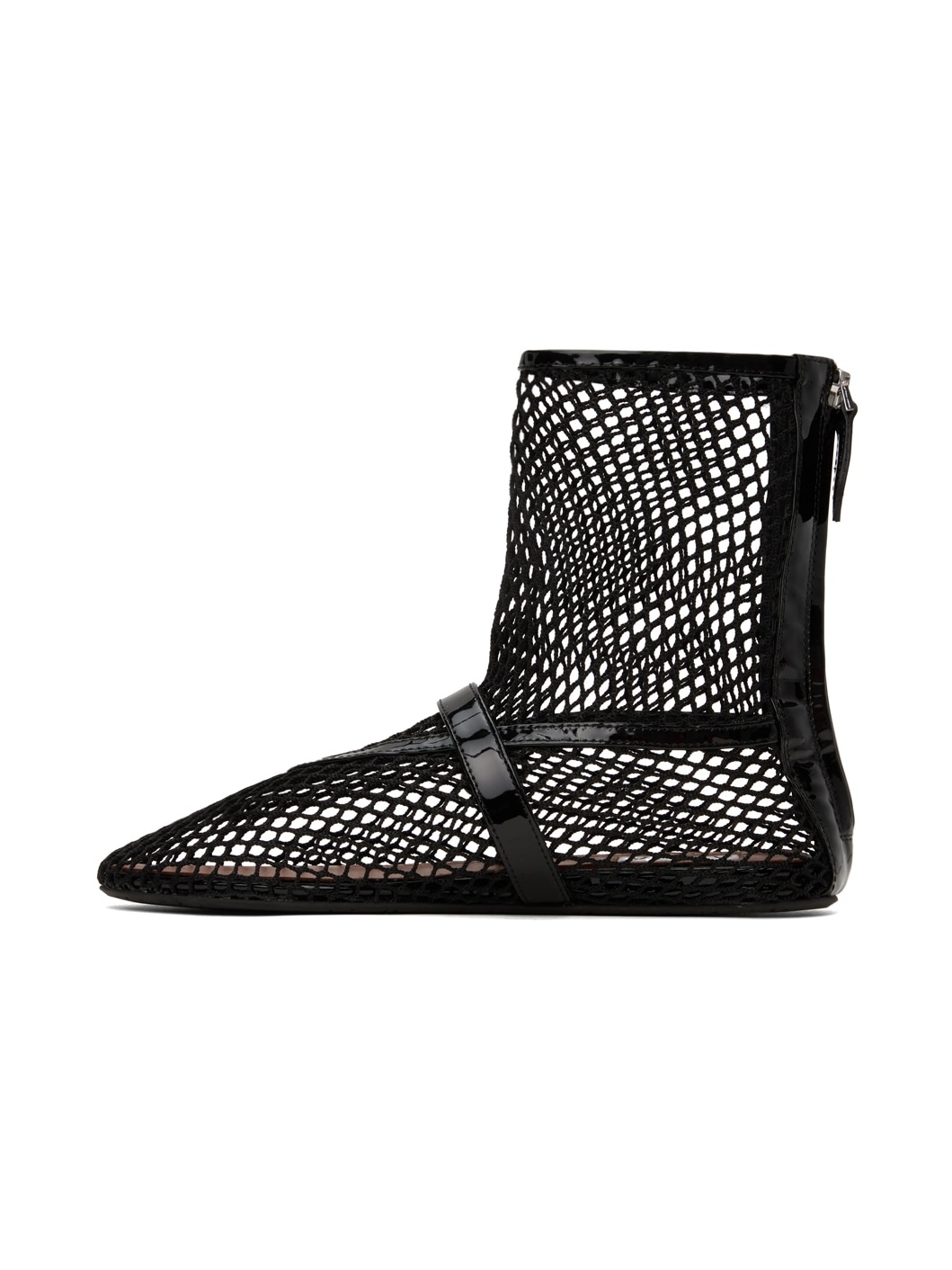 Black Fishnet High Boots - 3