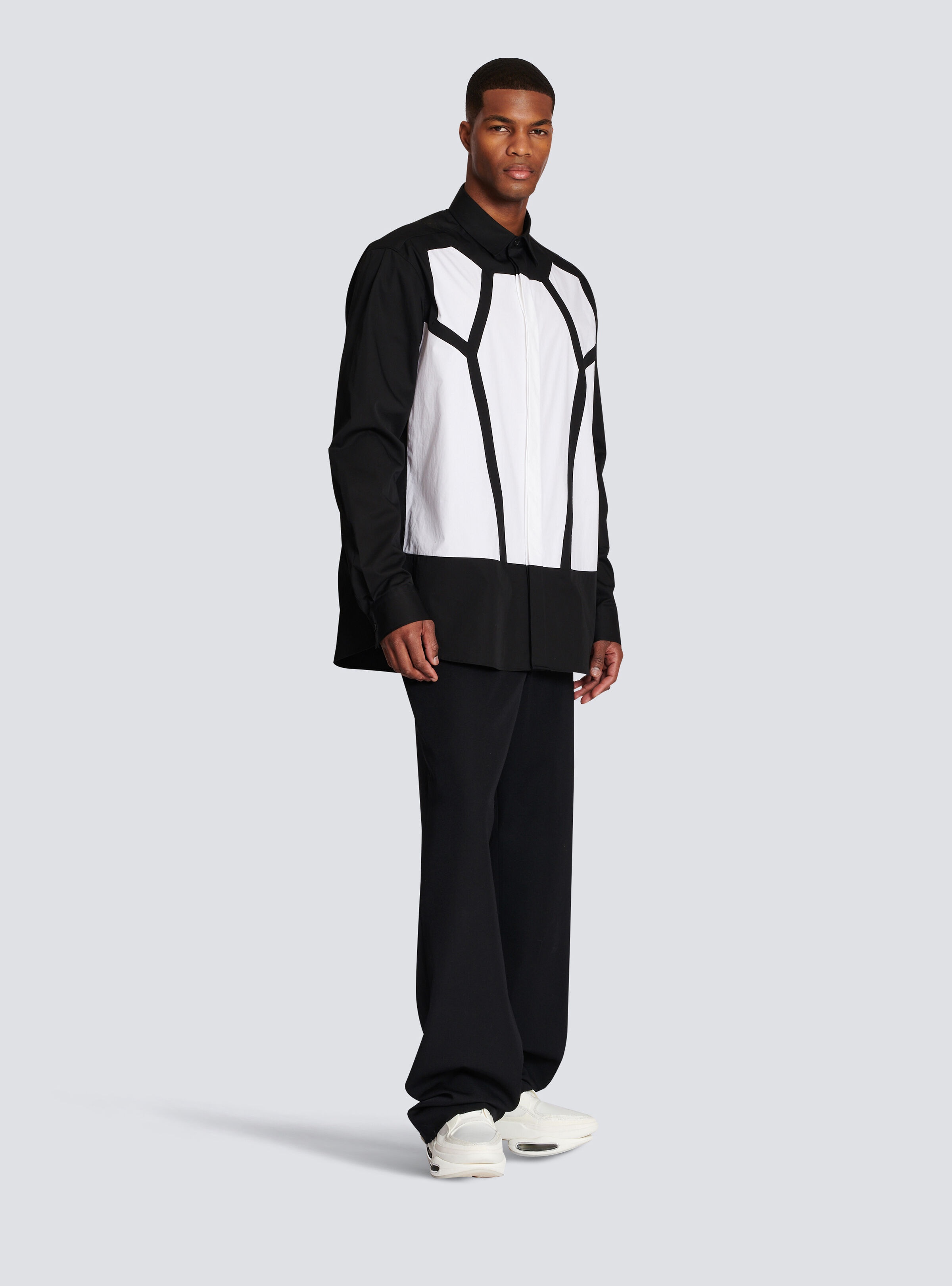 Cotton shirt with inserts - 3