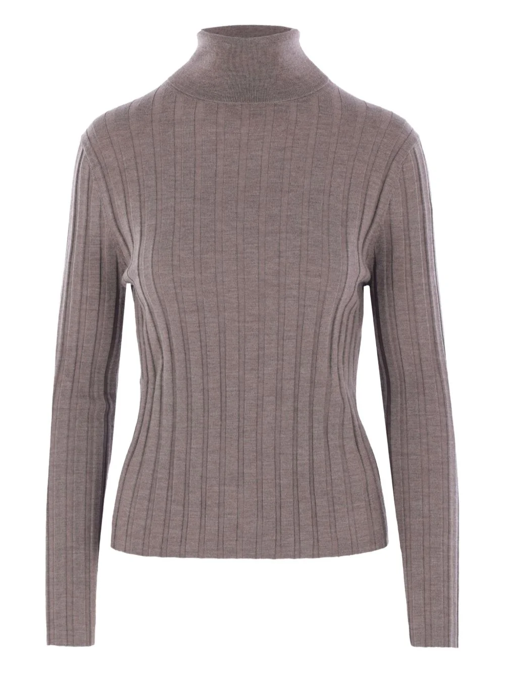 ribbed turtleneck sweater - 1