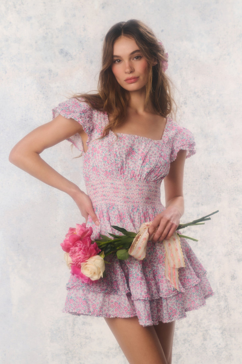 Re-Edition Stanton Floral Cotton Mini Dress 6