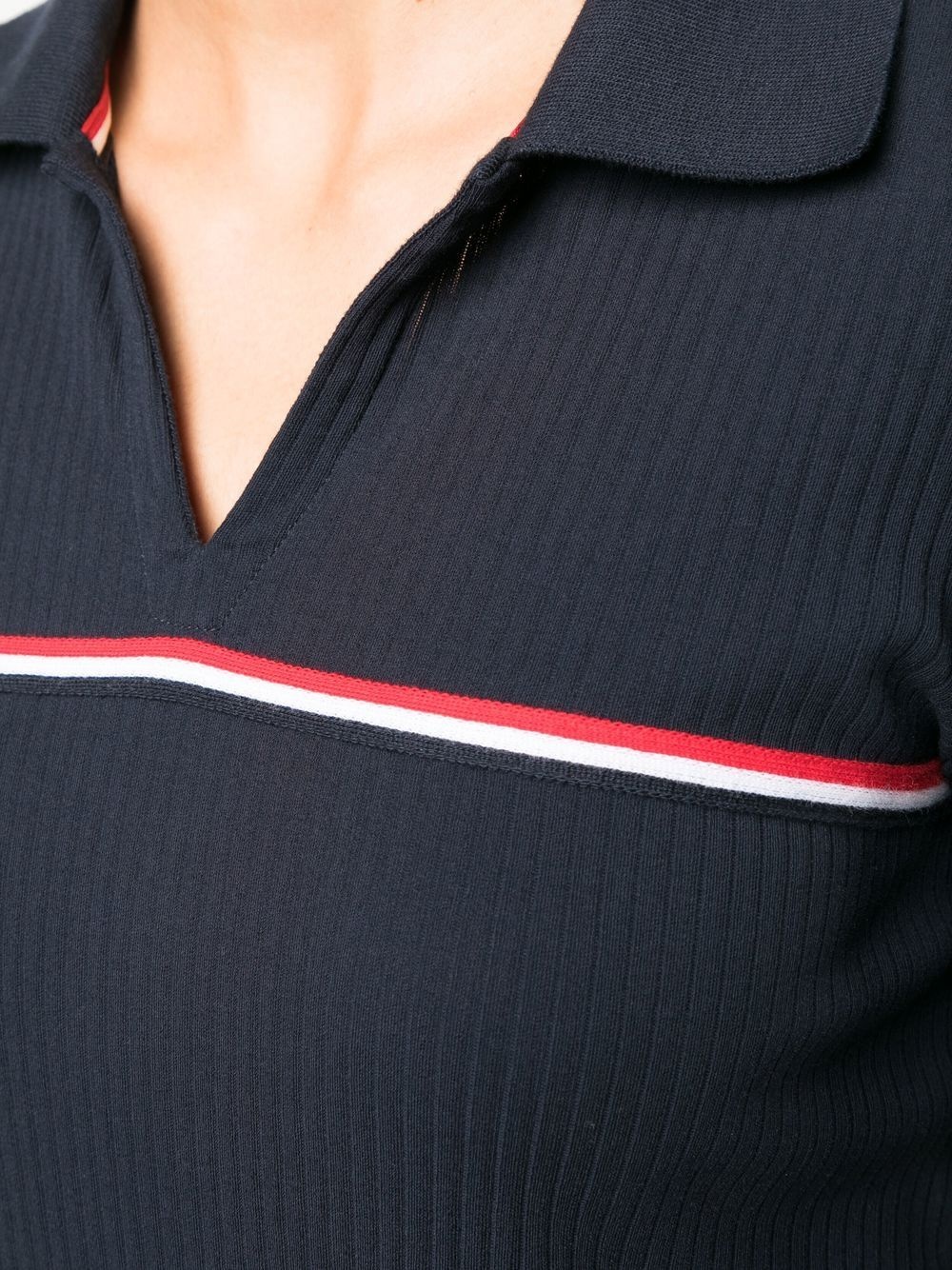 RWB-stripe short-sleeved pólo shirt - 5