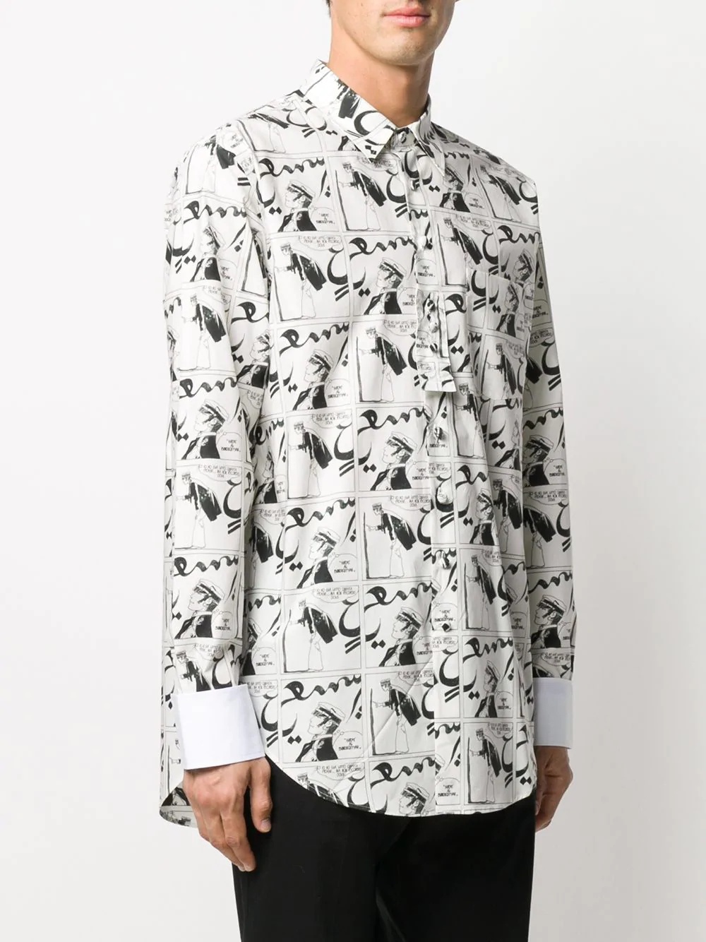 comic-print cotton shirt - 3