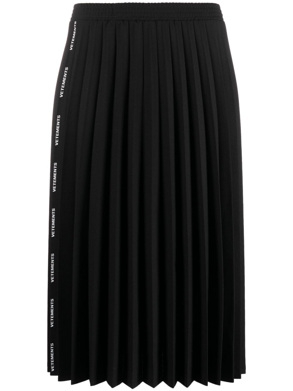 logo-band pleated skirt - 2