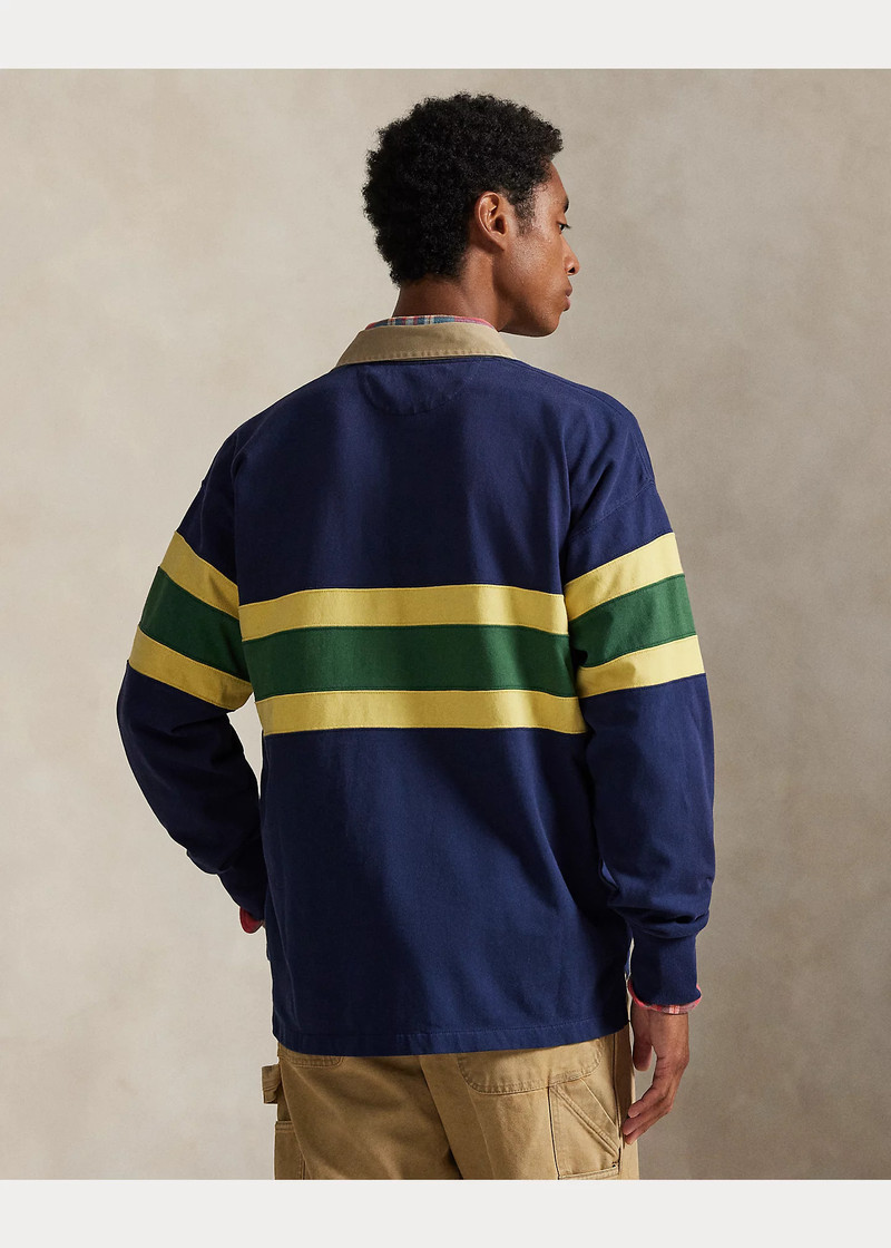 Vintage Fit Embroidered Rugby Shirt 4