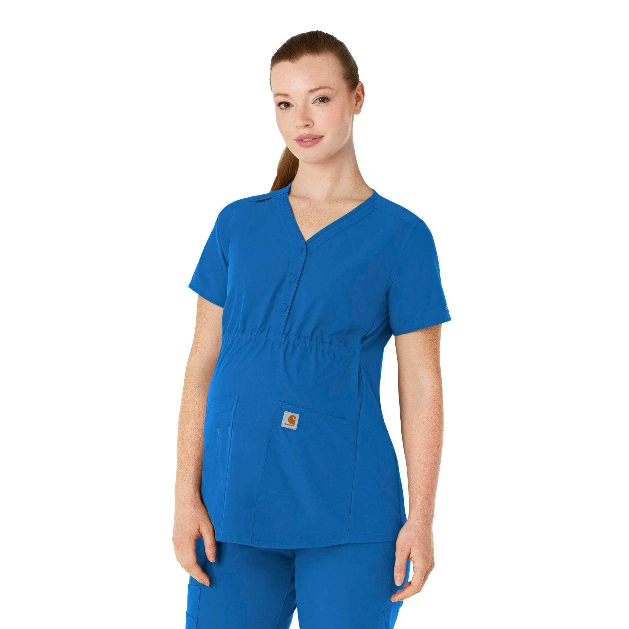 Women's Force Essentials Henley Maternity Scrub Top - 1