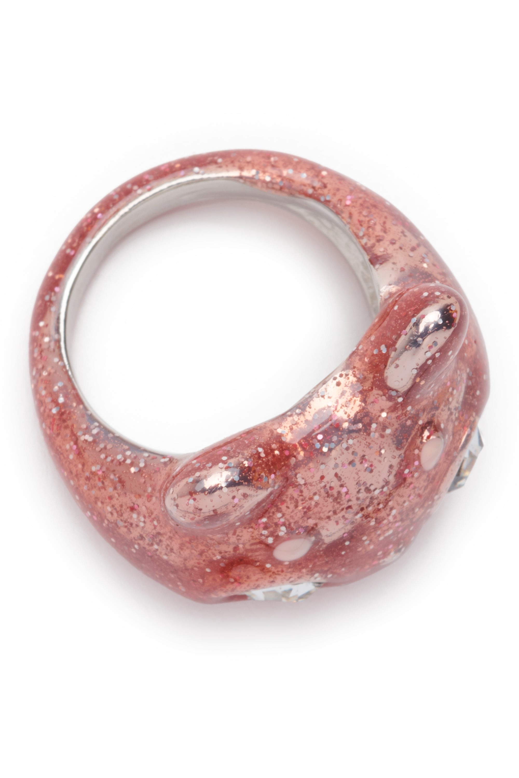 ROSE GLITTER BUG RING - 3