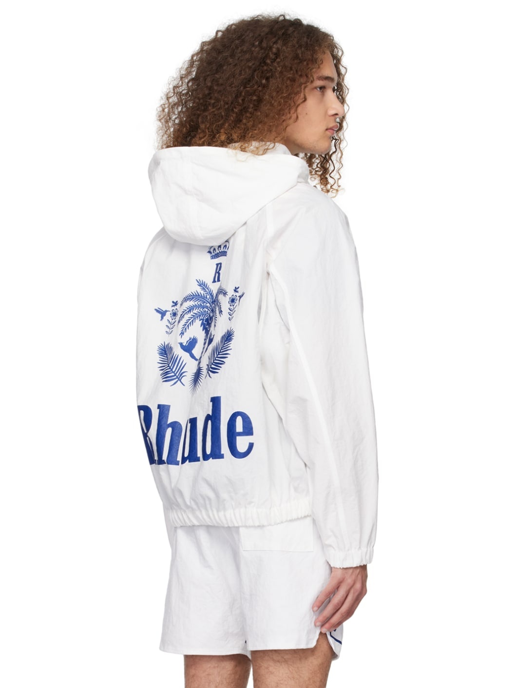 White Paneled Track Jacket - 3