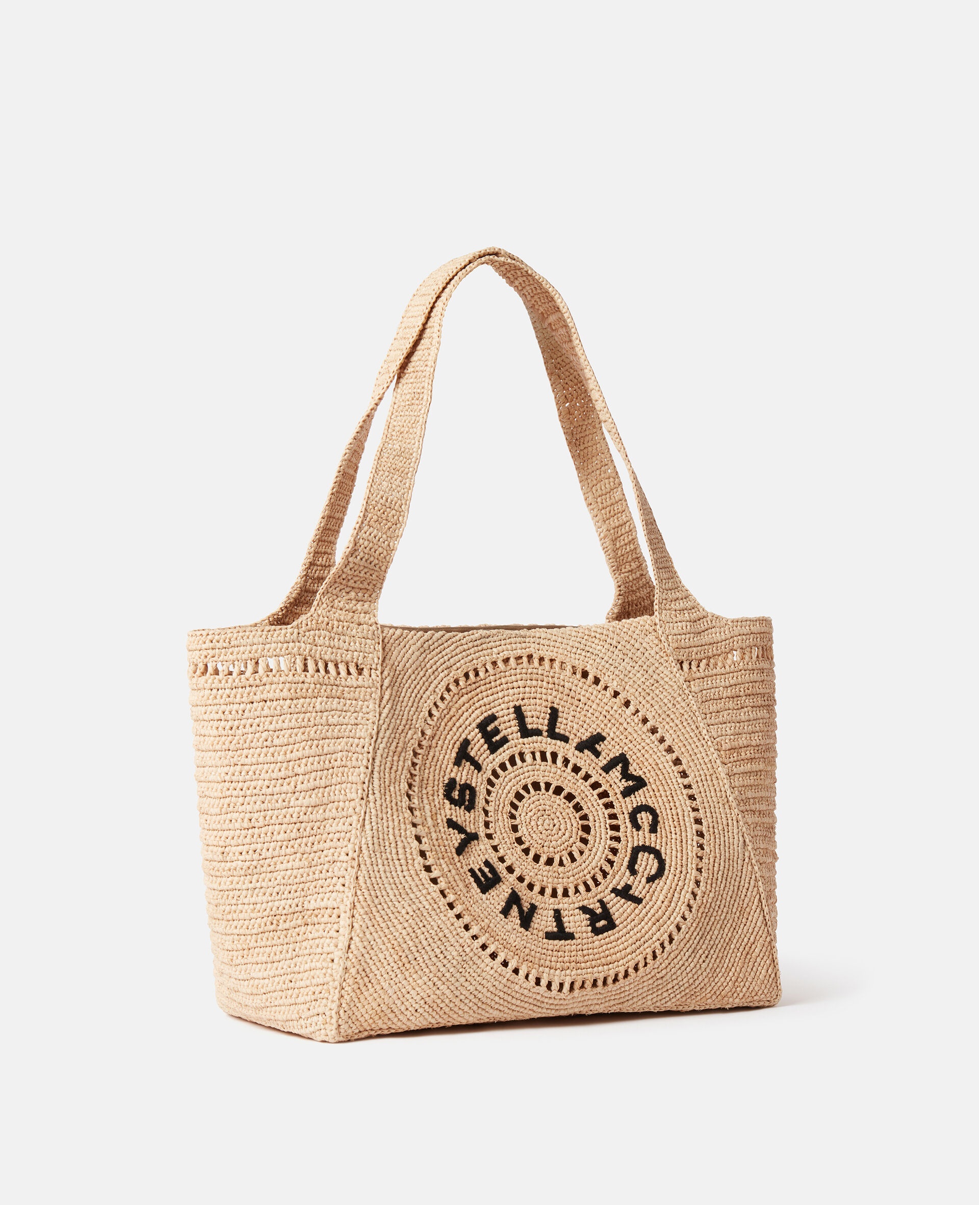 Logo Raffia Medium Tote Bag - 3