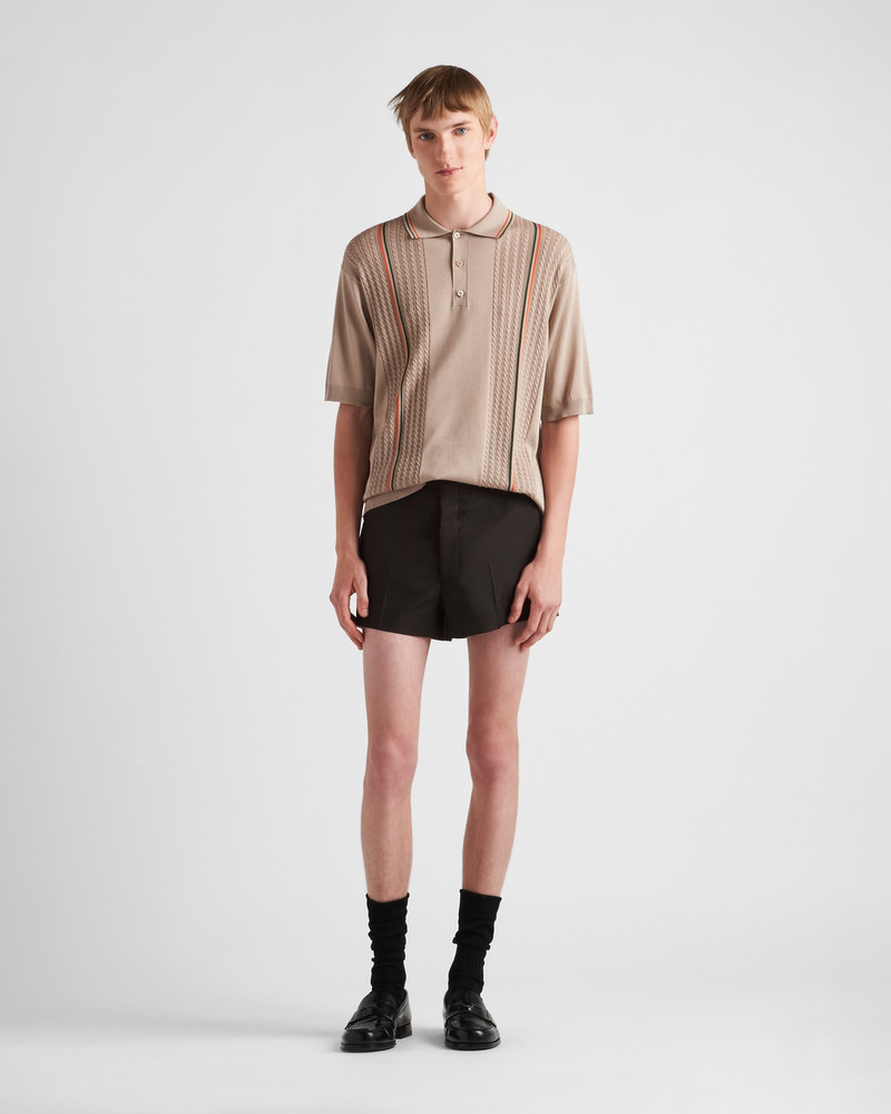 Prada Silk and cotton polo shirt outlook